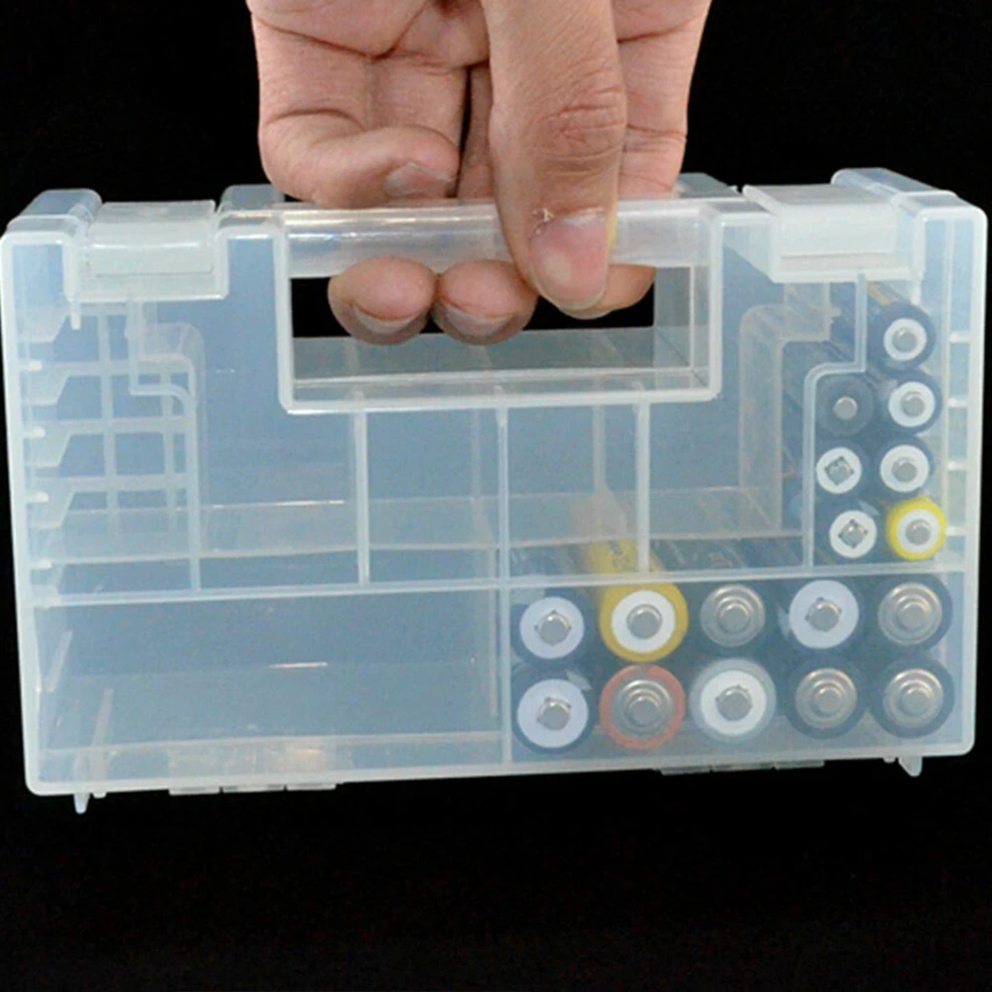 Hard Plastic Battery Storage Case for AA and AAA Batteries