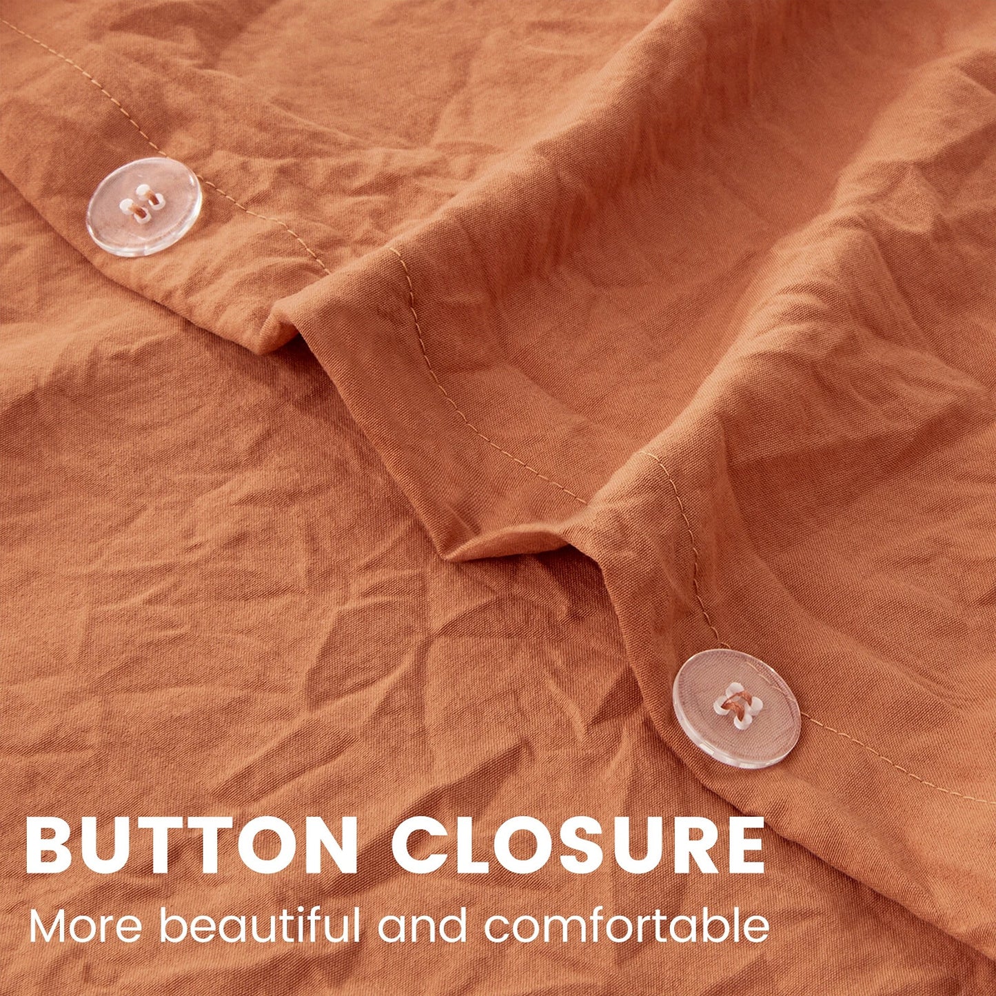 Rust 2000 Thread Count Quilt Cover Set Soft Luxury Bedding