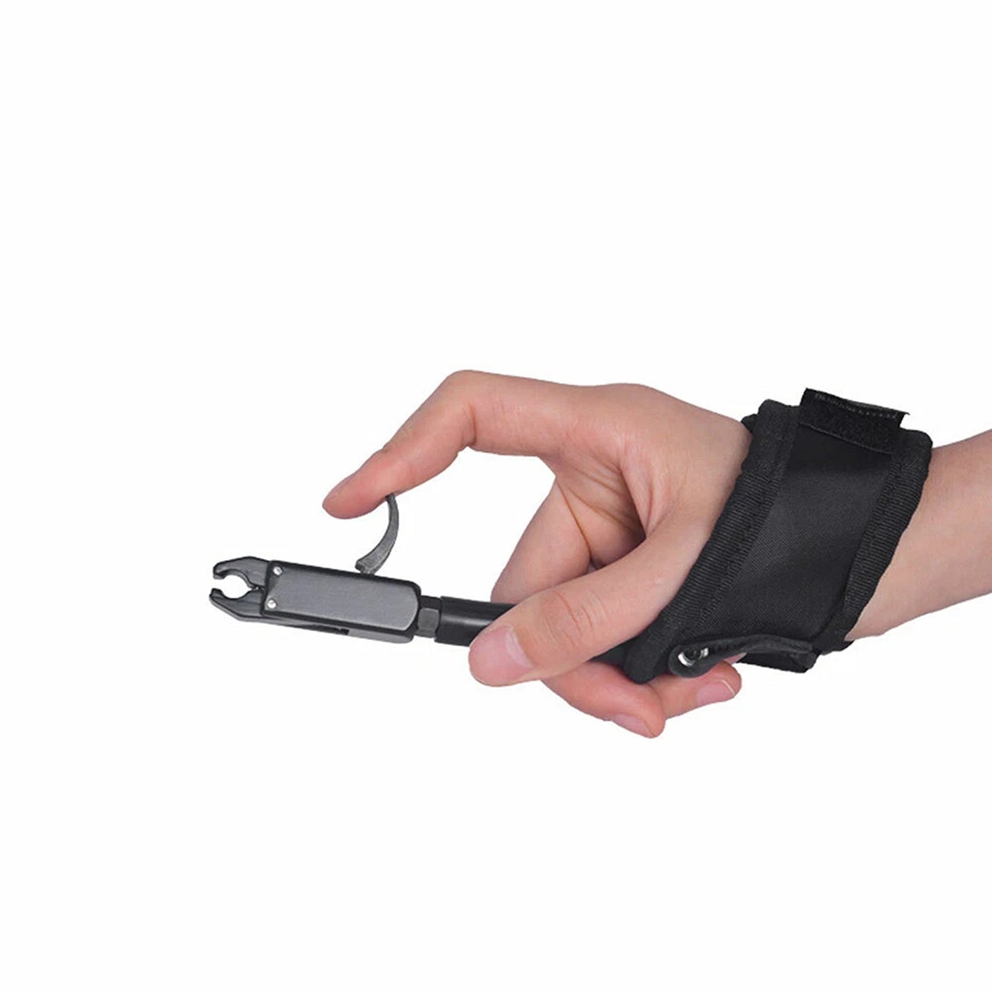 Adjustable Archery Bow Release Aid With Wrist Strap Caliper Design