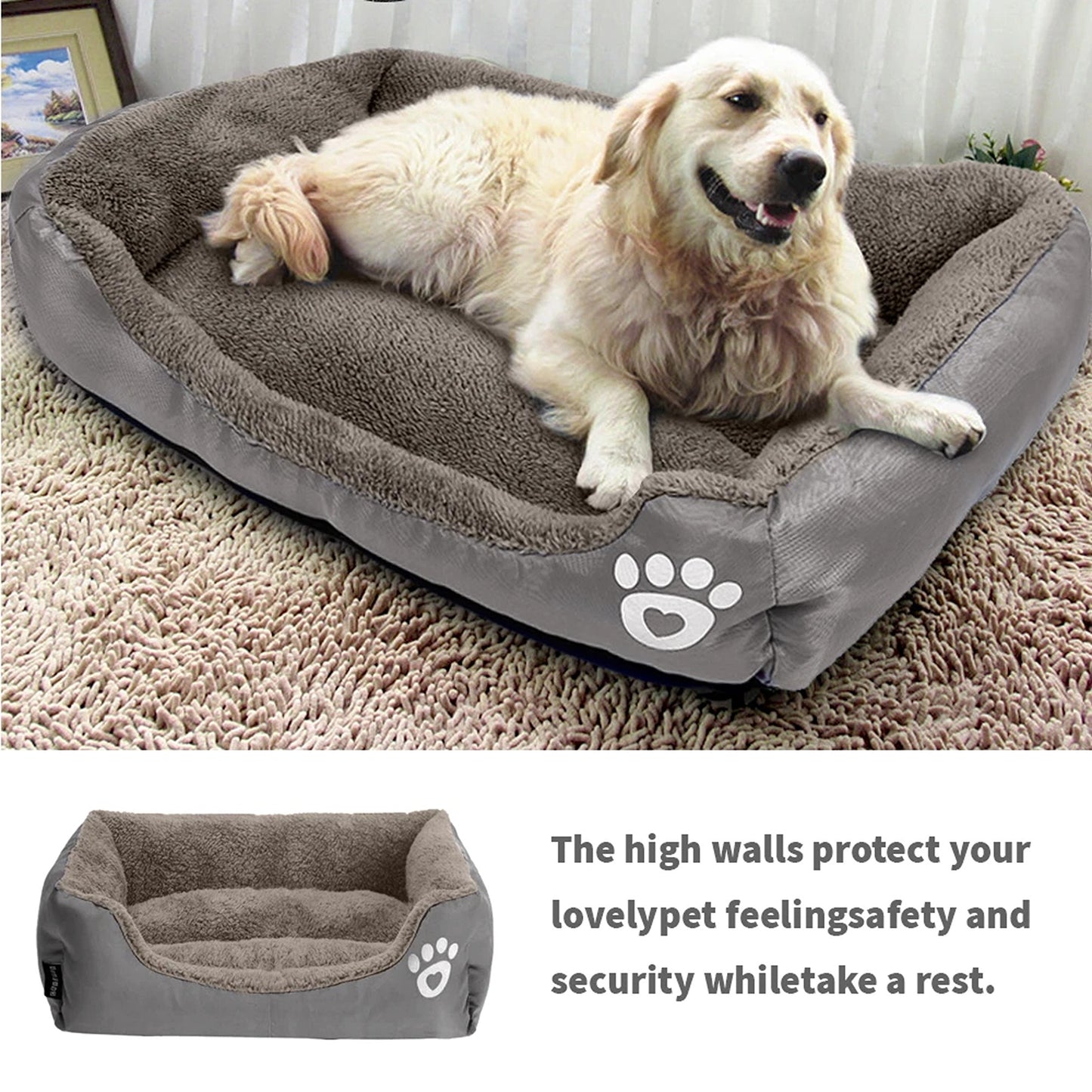 Fluffy Calming Bed for Pets Donut Style Cushion for Dogs and Cats in Multiple Sizes