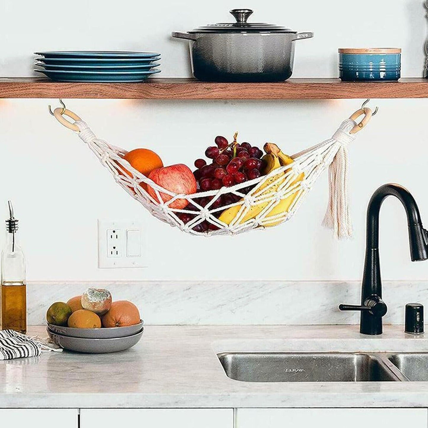 Hanging Basket 2 Styles Fruit Hammock Storage