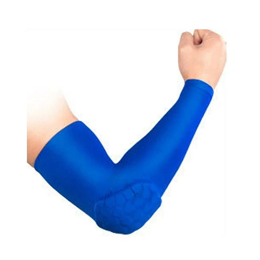 Blue Sports Elbow Compression Sleeve Arm Guard Support