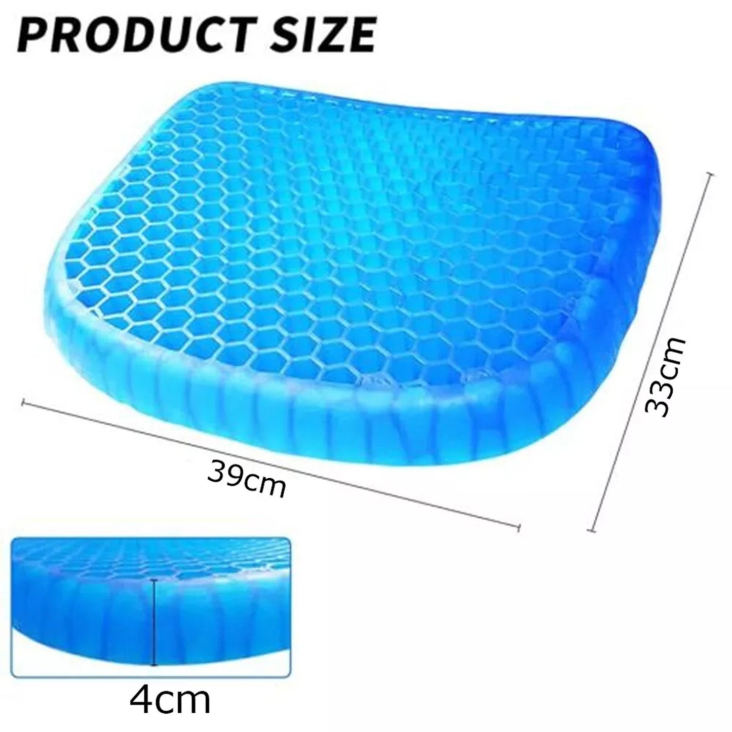 Gel Seat Cushion for Lower Back Pain and Pressure Relief