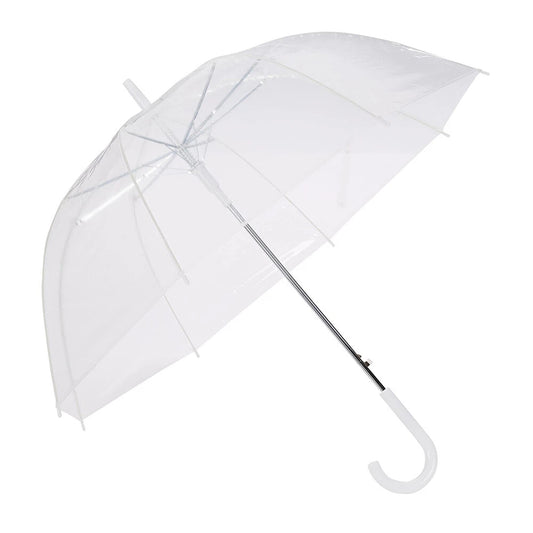 Clear Handle Dome Transparent Rain Umbrella Waterproof Semi Automatic