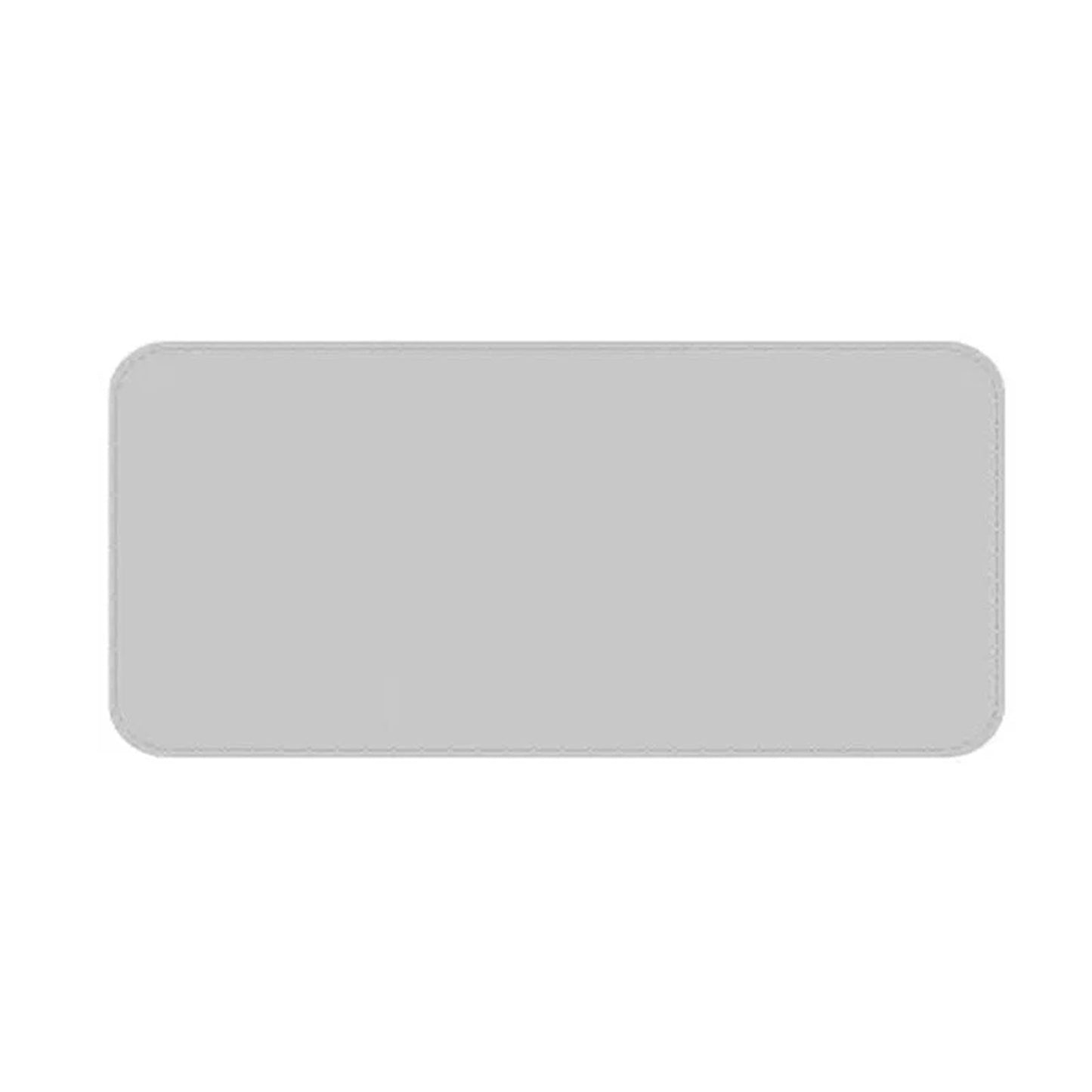 Grey PU Leather Extended Mouse Pad for Gaming and Office Use