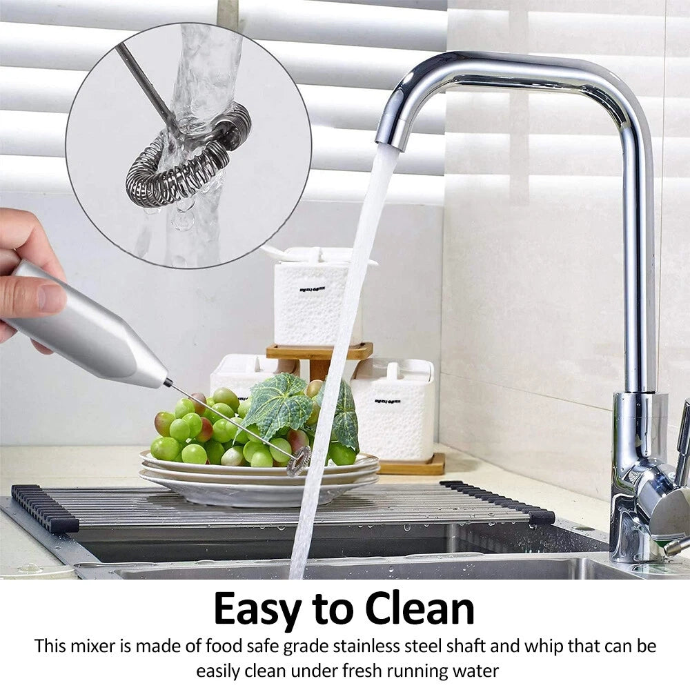Mini Foamer Kitchen Tool Milk Frother Egg Beater Stirrer Whisk Mixer Electric