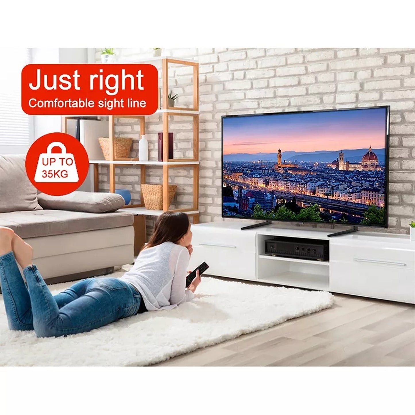 Universal Table Top TV Stand Bracket Base Pedestal Mount 32 to 70 Inch