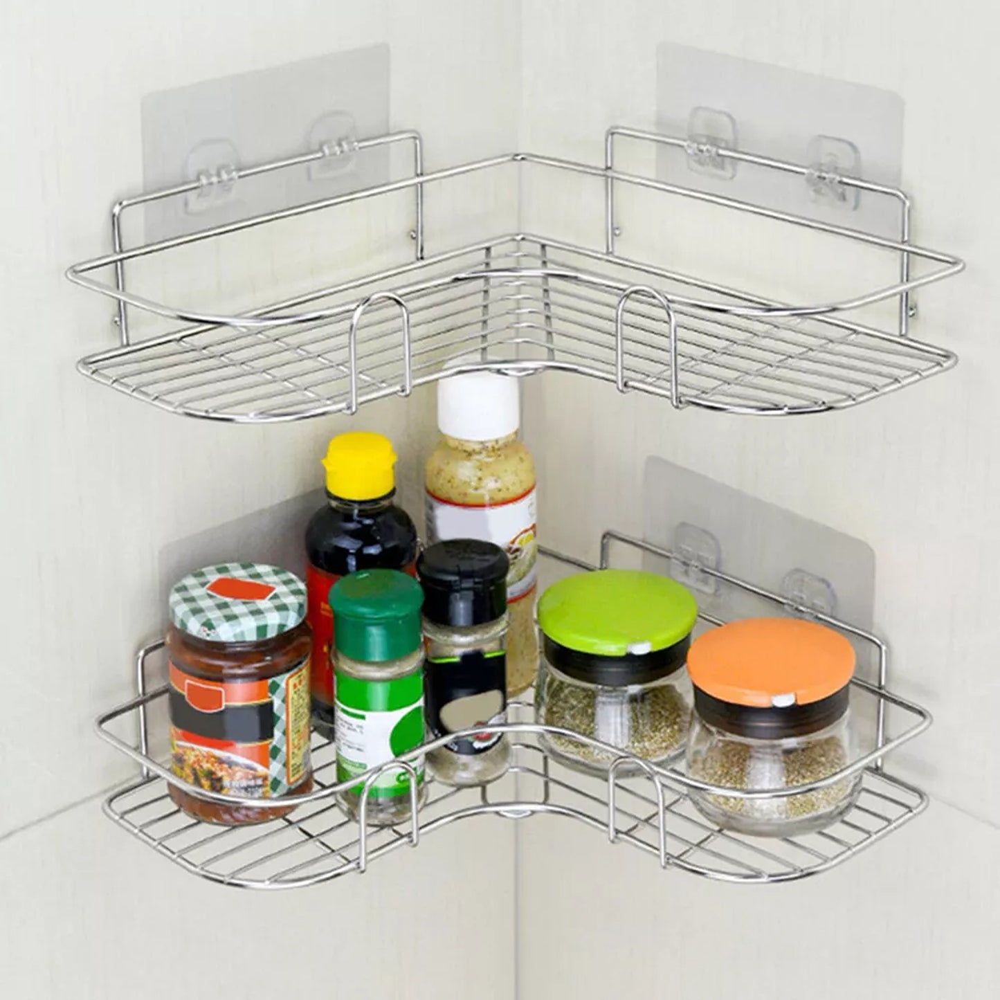 Stainless Steel Corner Shower Caddy Shelf Rack Organizer
