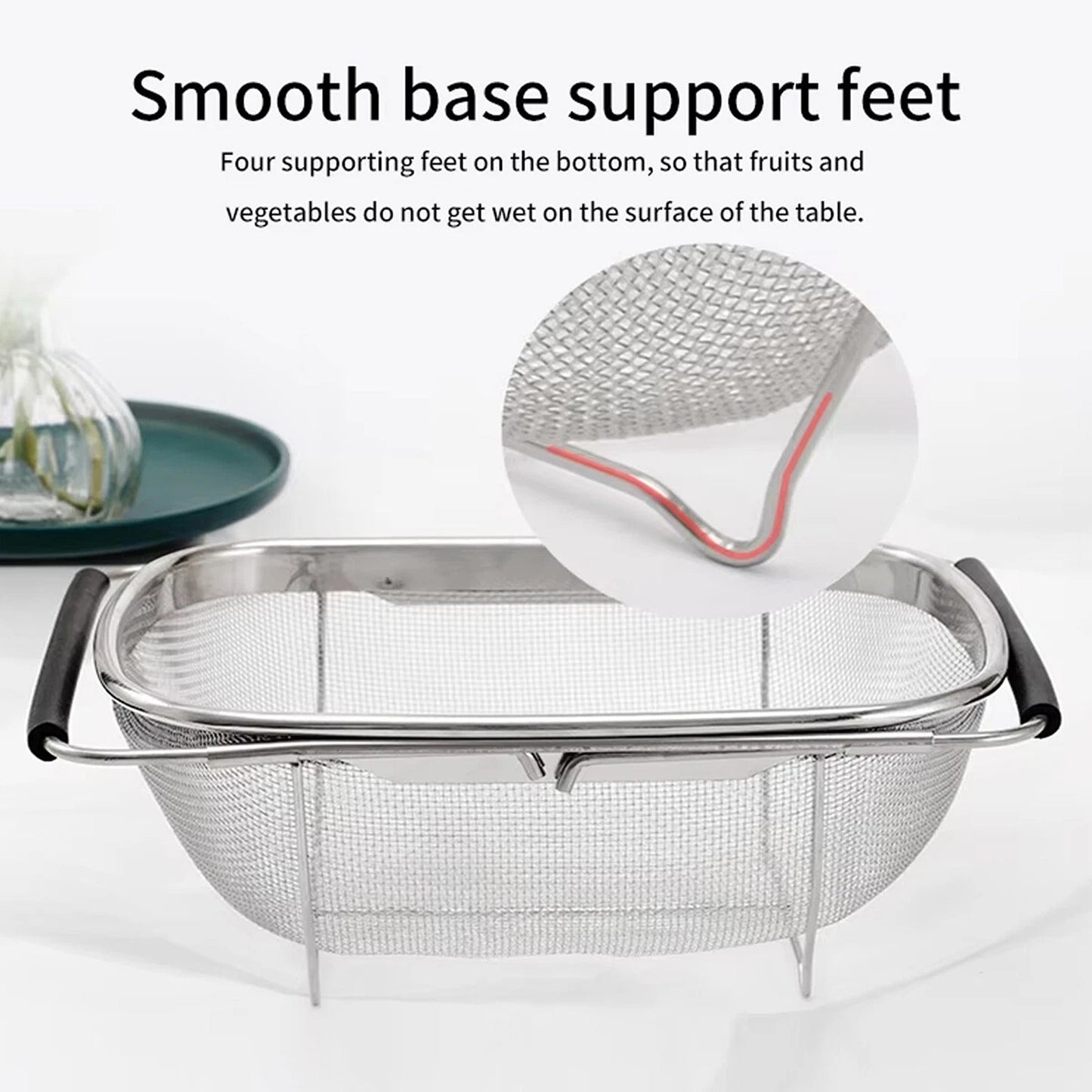 Kitchen Sink Drain Basket and Dish Rack Organizer