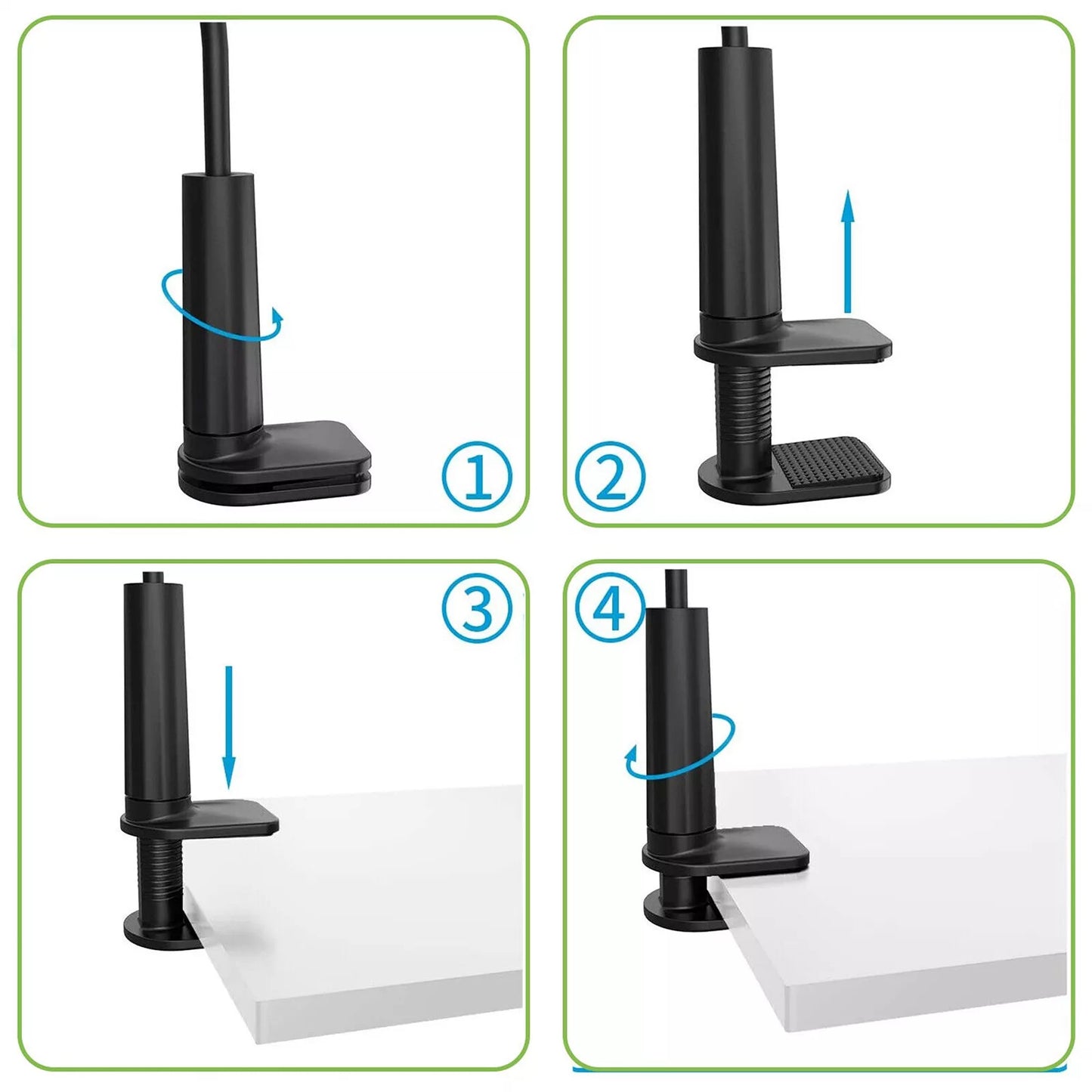 Flexible Mobile Phone Holder with Clip Mount for Bed and Desk