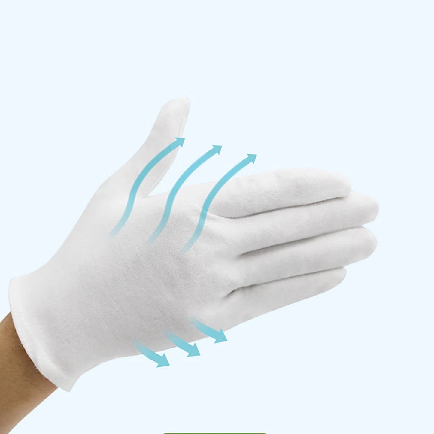 6 Pairs Soft White Cotton Gloves for Jewelry and Costume Handling