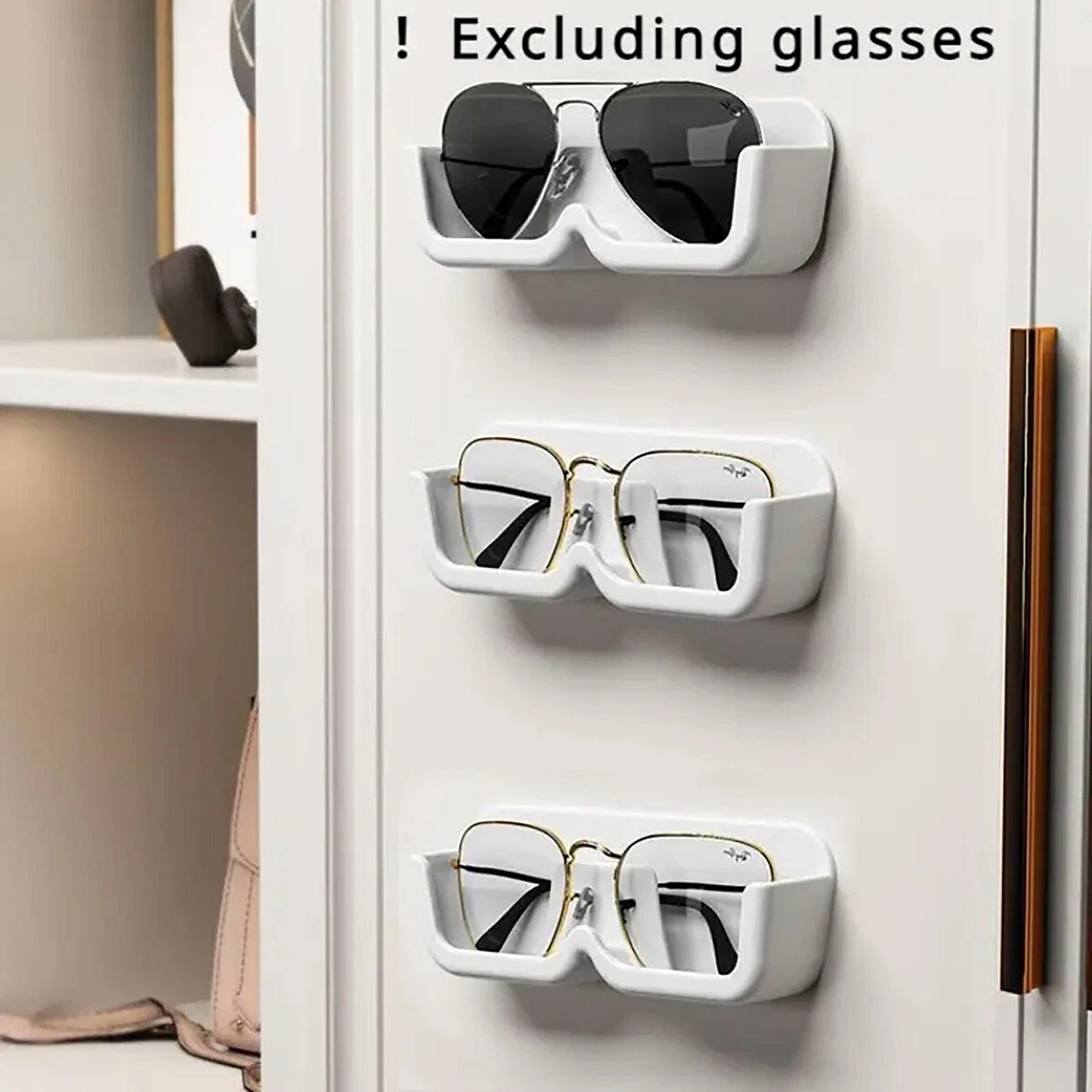 6 Pack Wall Eyeglass Display Shelf and Storage Holder