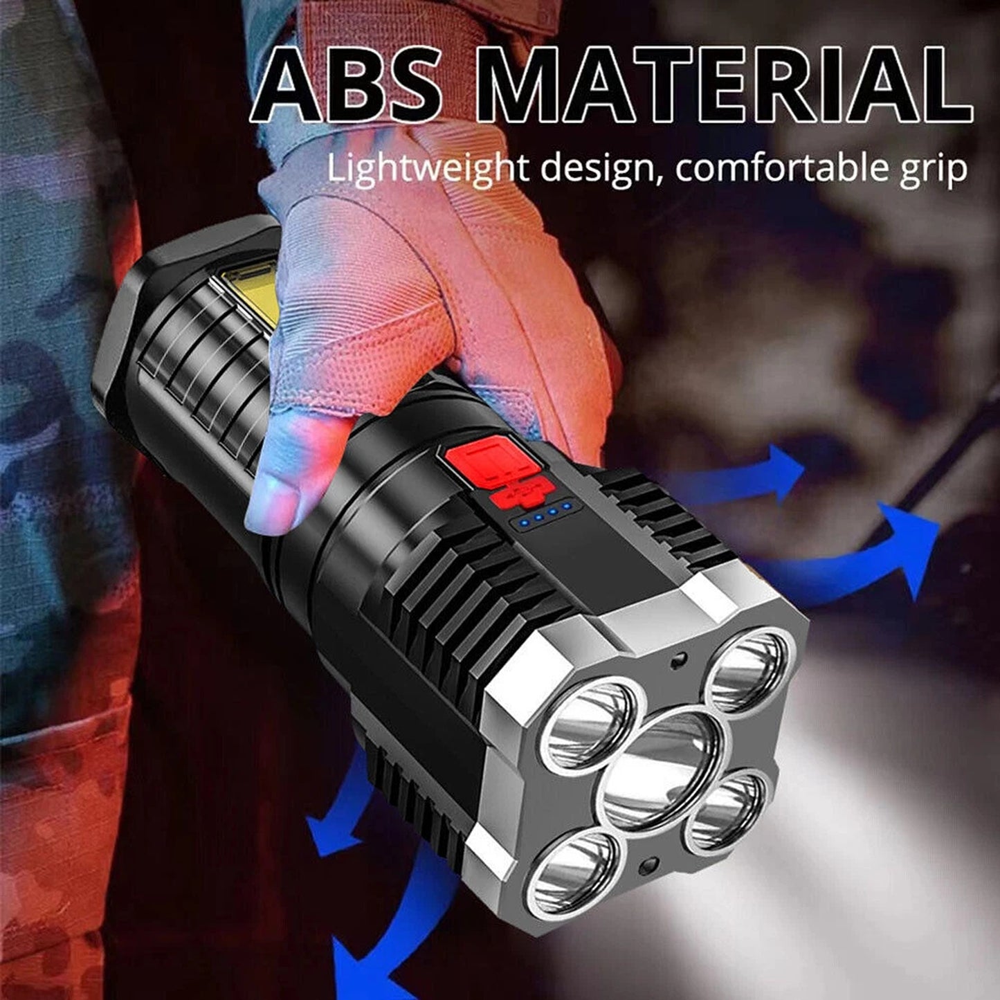 Tactical LED Flashlight USB Rechargeable Super Bright