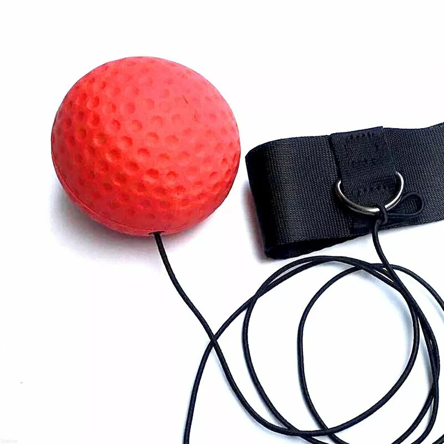 Reflex Reaction Ball Boxing Headband Speed Punch Training Red