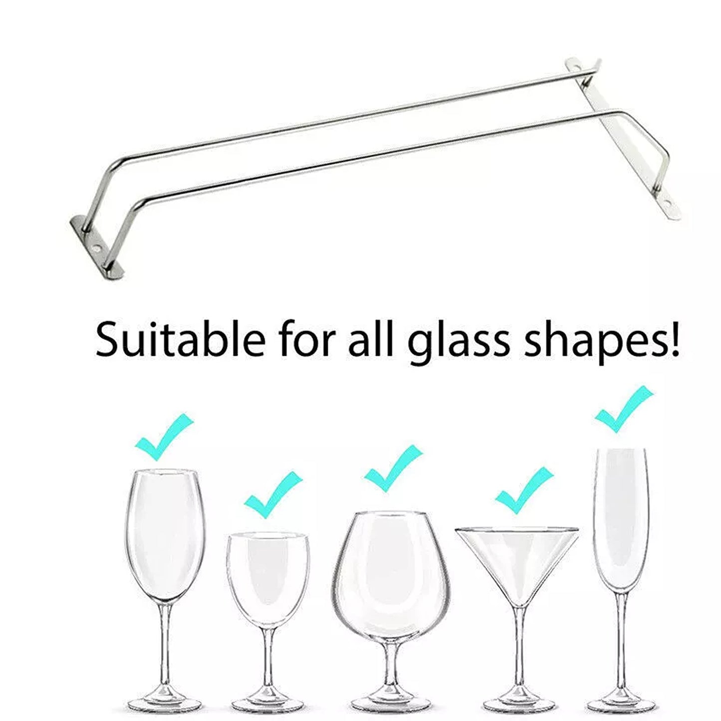 Bar Hanging Wine Glass Cup Holder Steel Wine Rack
