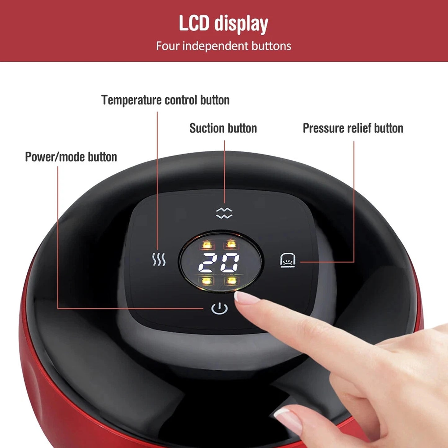 Electric Cupping Therapy Machine with Heat and Suction