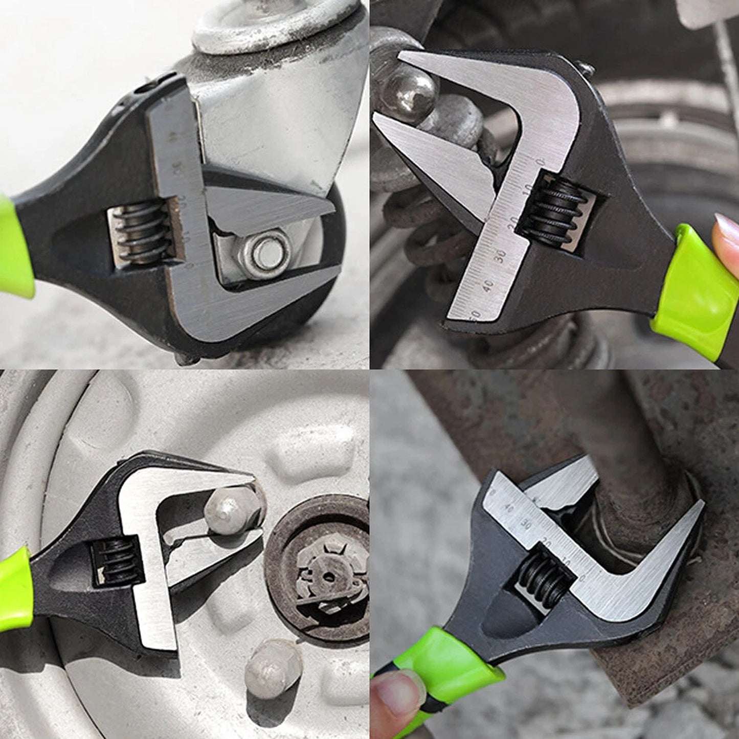 Adjustable Shifting Wrench Spanner with Wide Jaws 6 8 10 12 Inch