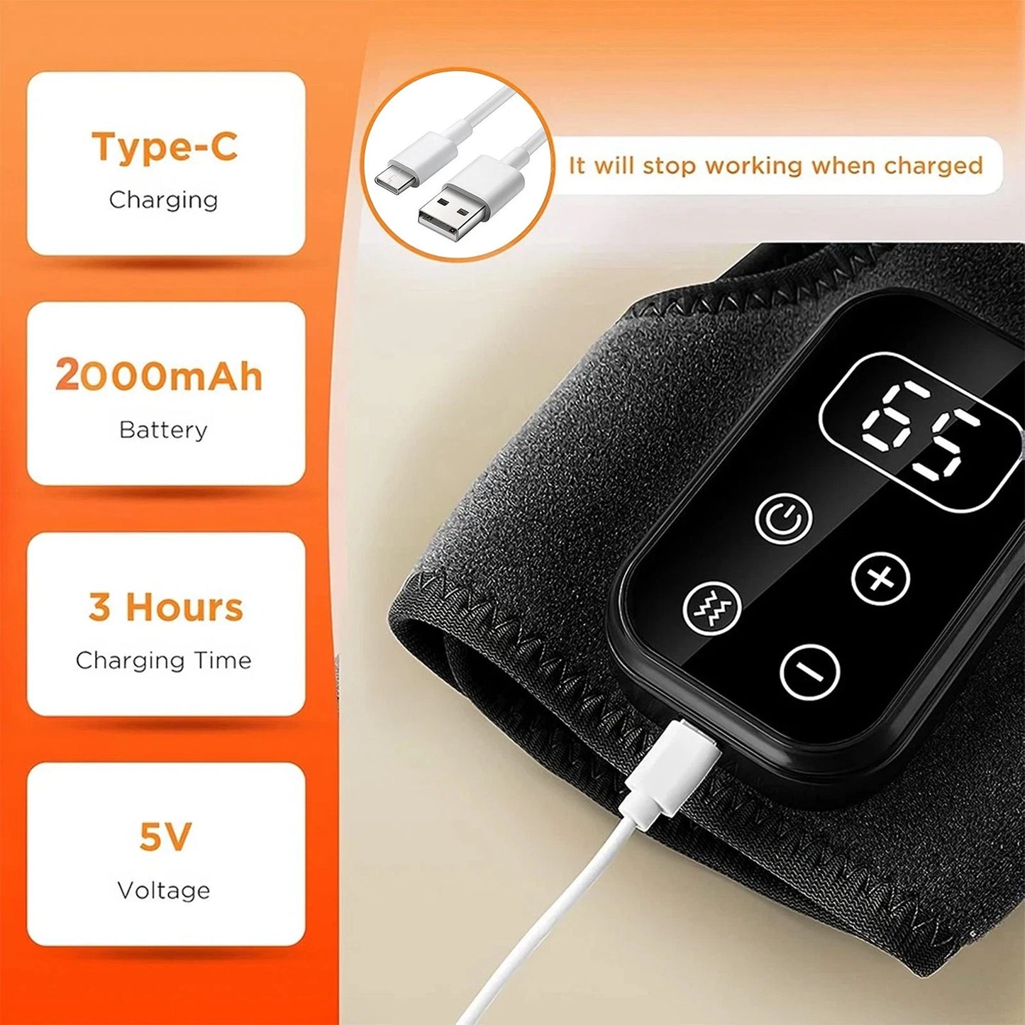 2 Piece Electric Foot Massager with Heat and Three Massage Modes