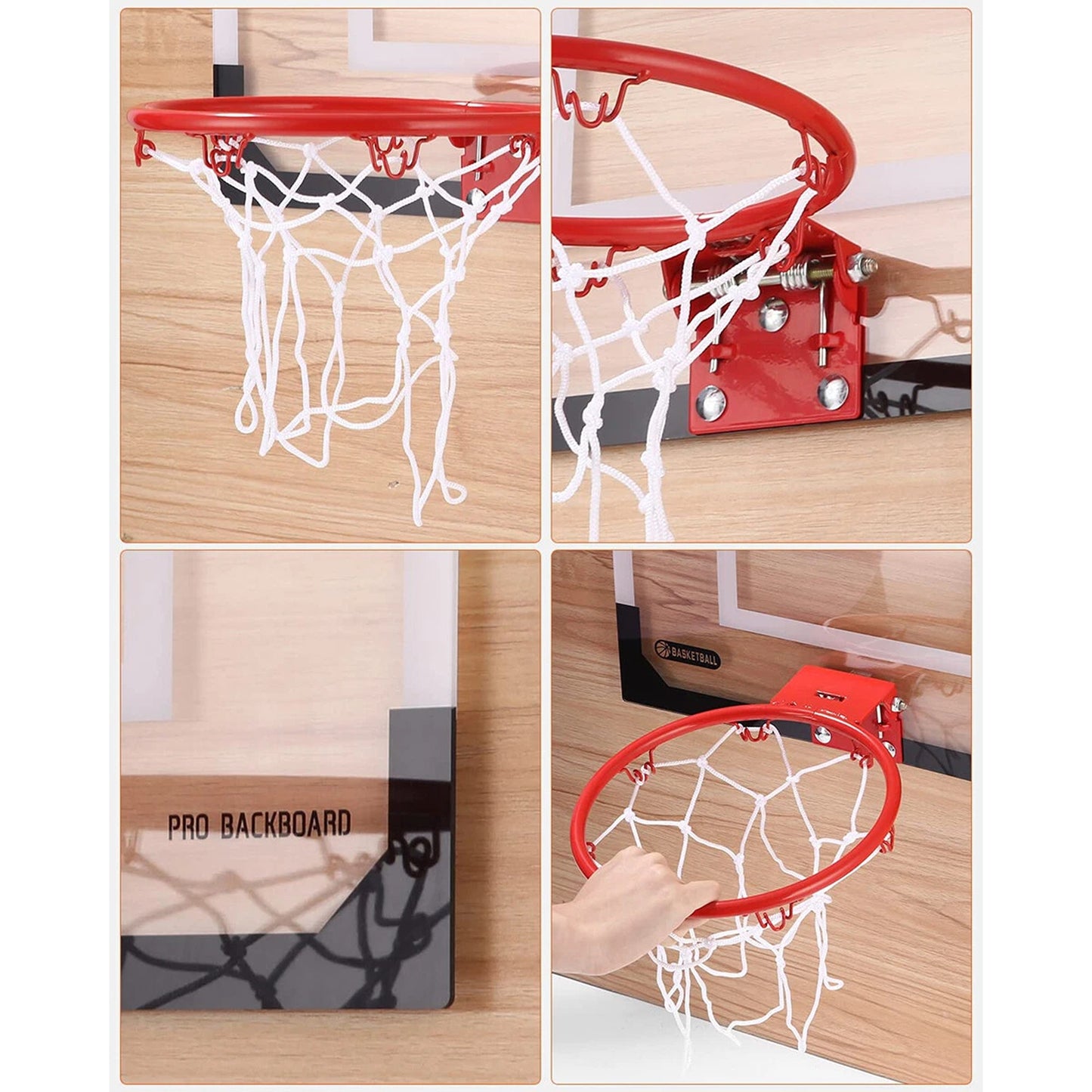 Over the Door Mini Basketball Hoop with Balls and Pump