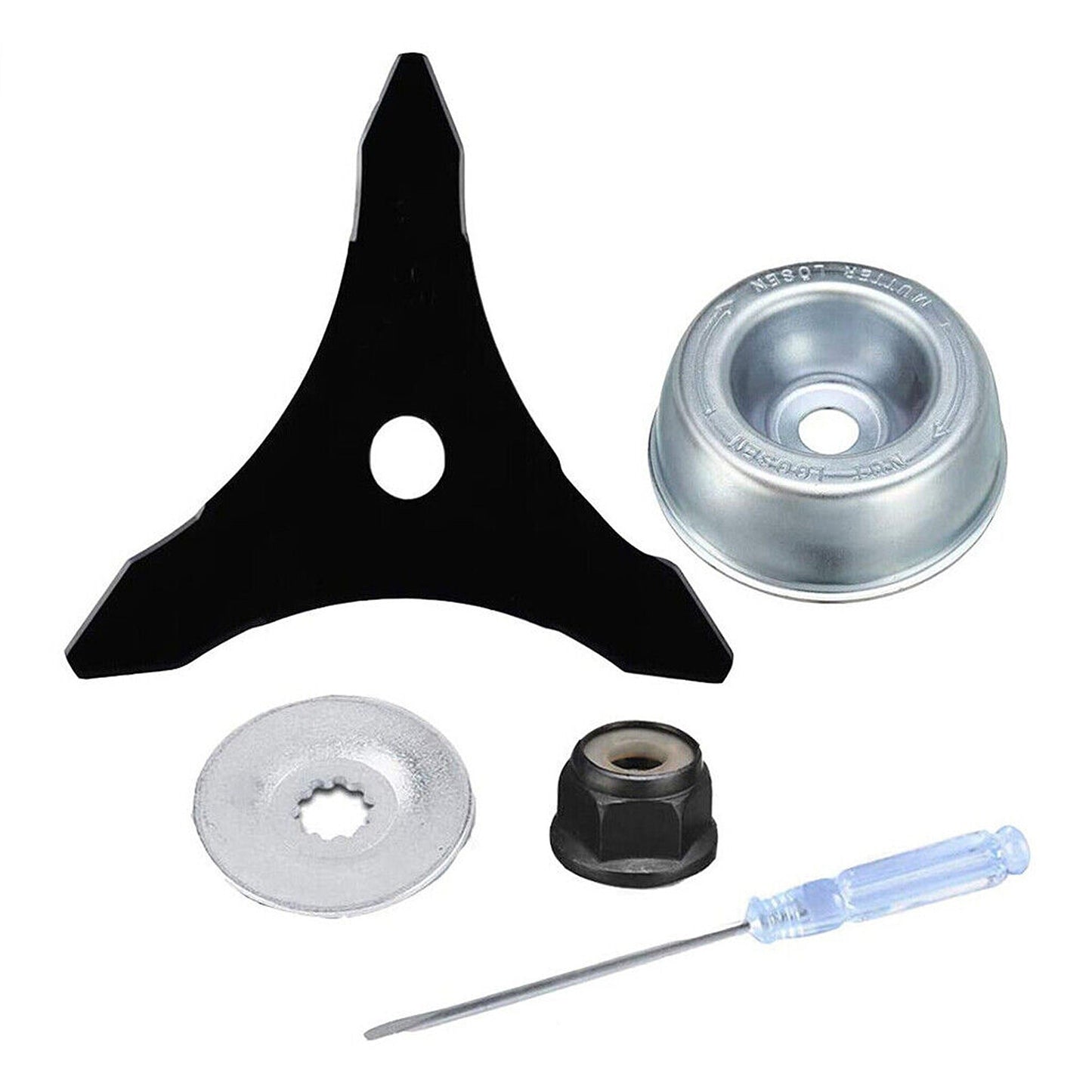Mower Triangle Saw Blade Weed Eater Blade 3-Teeth Brush Cutter Trimmer Blade - 2pcs
