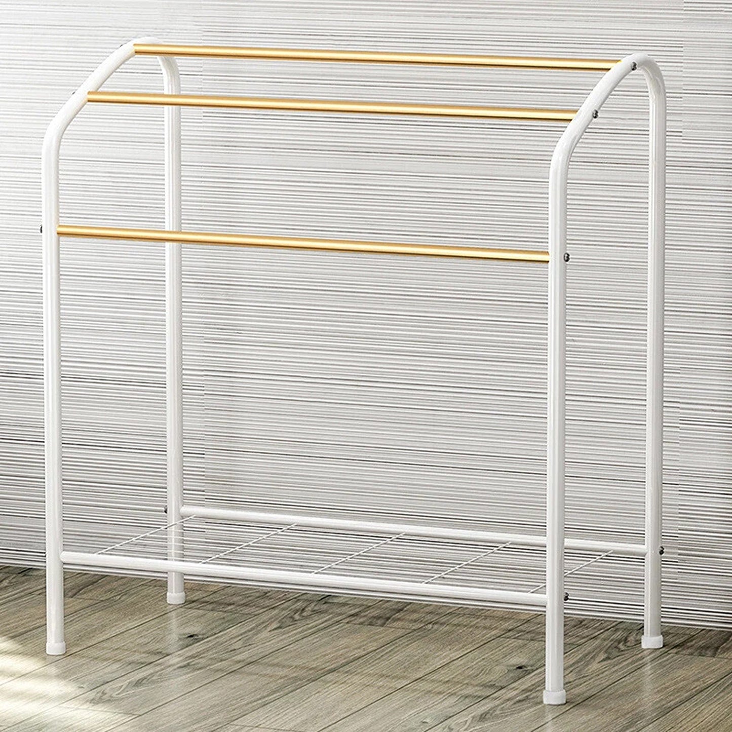 Metal Towel Rack Stand 3 Tier Free Standing Bathroom Shelf