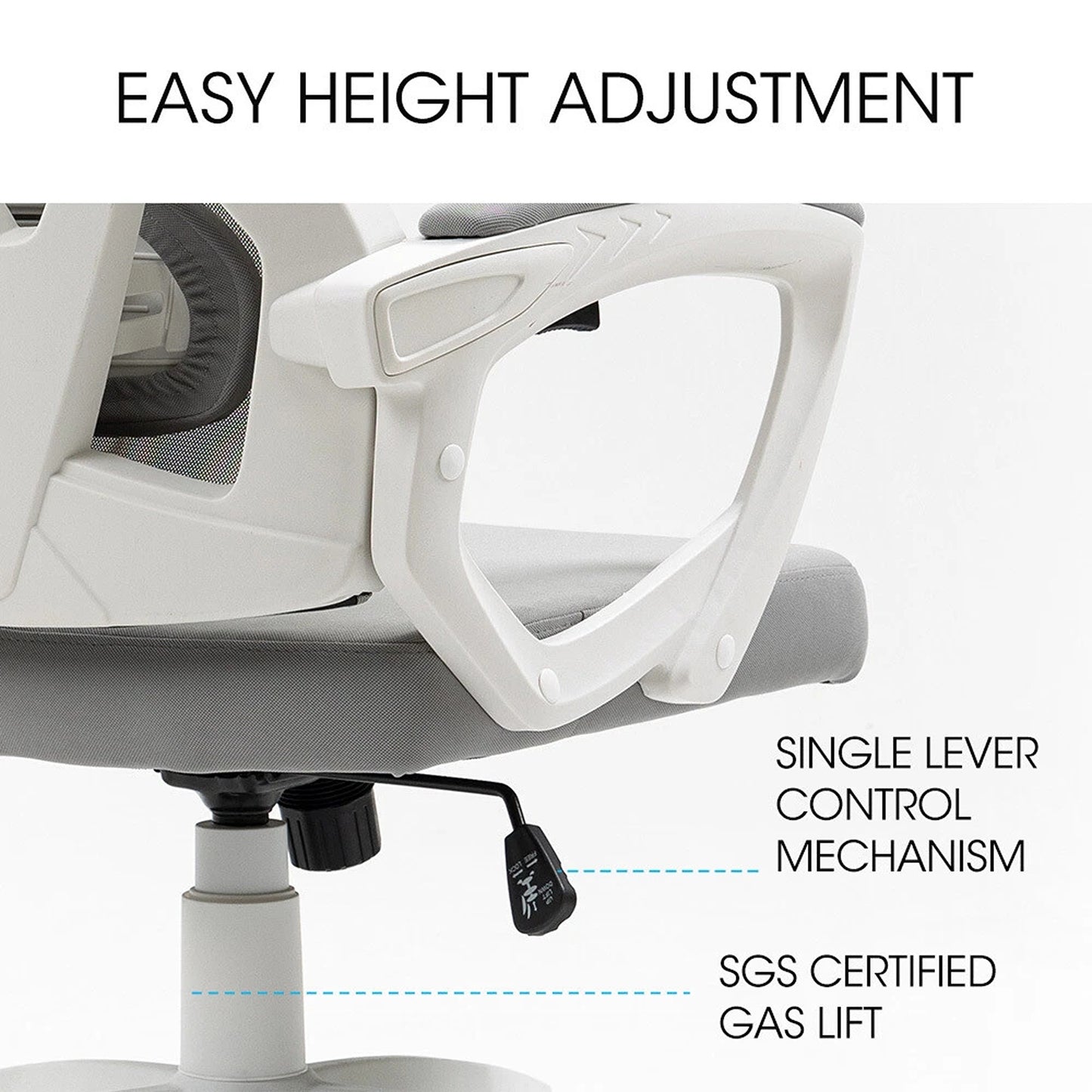 Ergonomic Mesh Office Chair Reclining Executive Desk Chair White