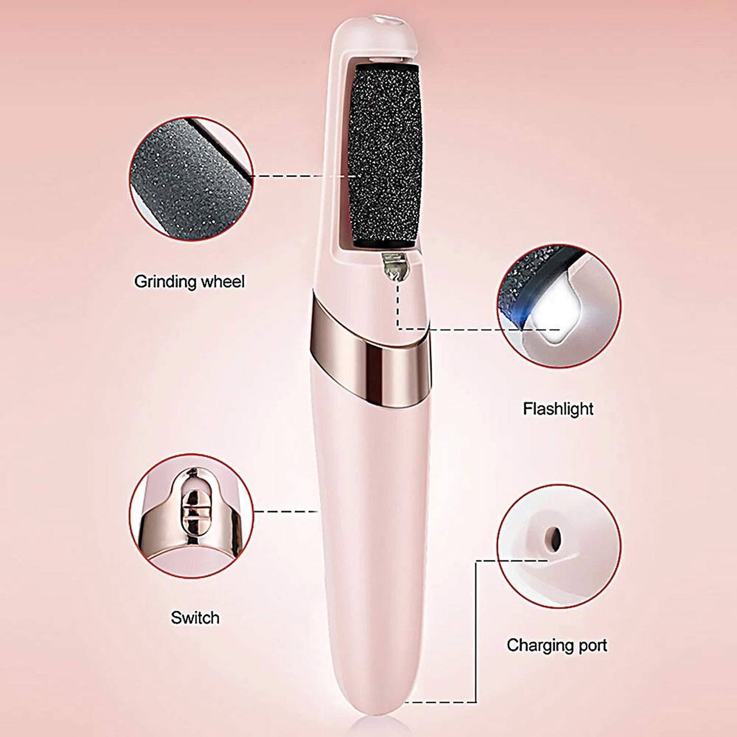 Electric Foot Callus Remover USB Rechargeable Pedicure Tool