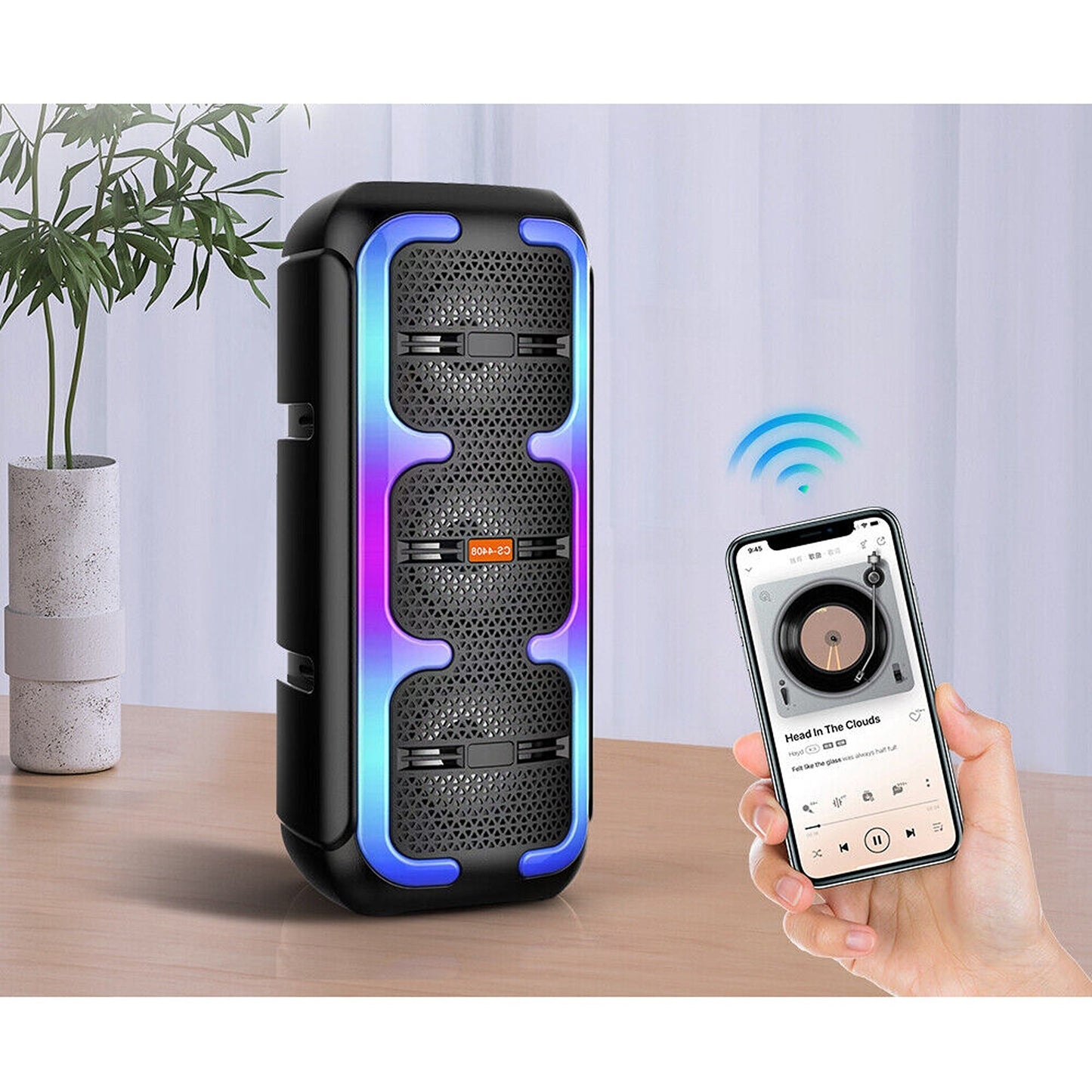 Party Bass RGB LED Karaoke Speaker