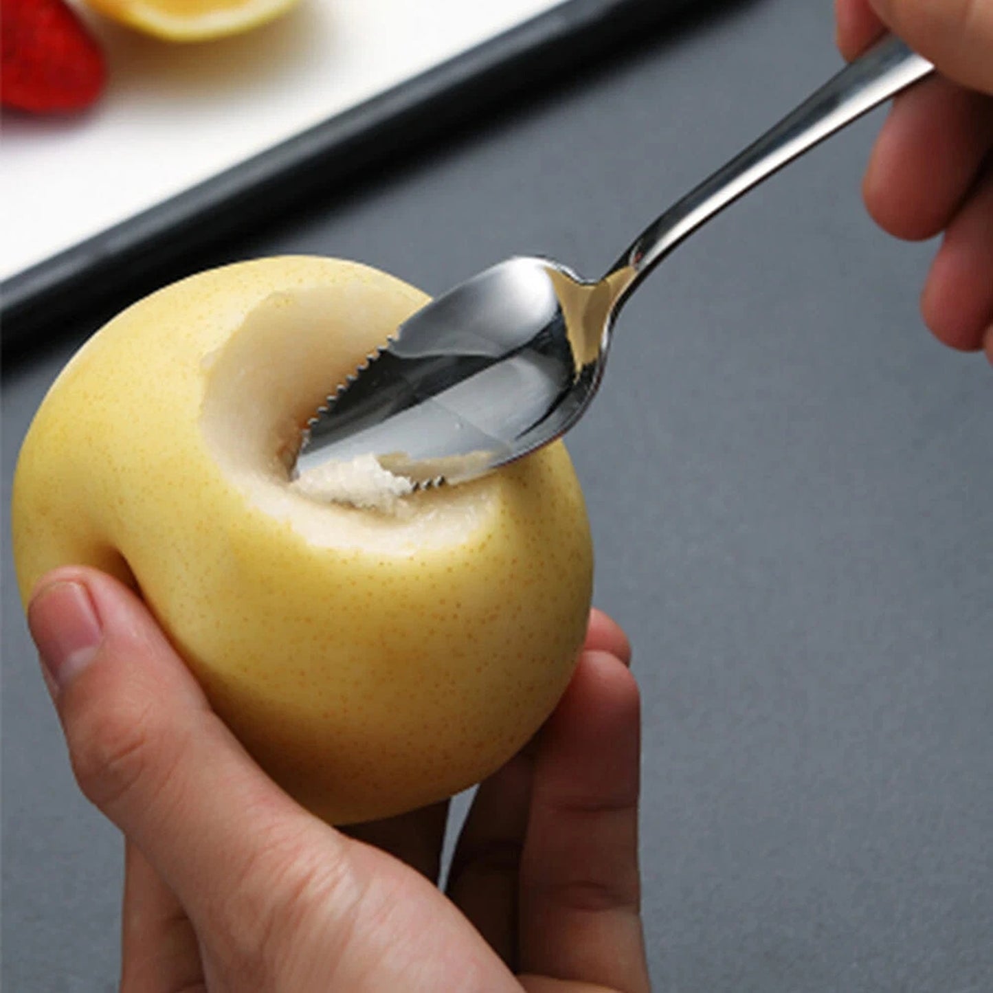 2pcs Stainless Steel Grapefruit Spoons with Serrated Edge