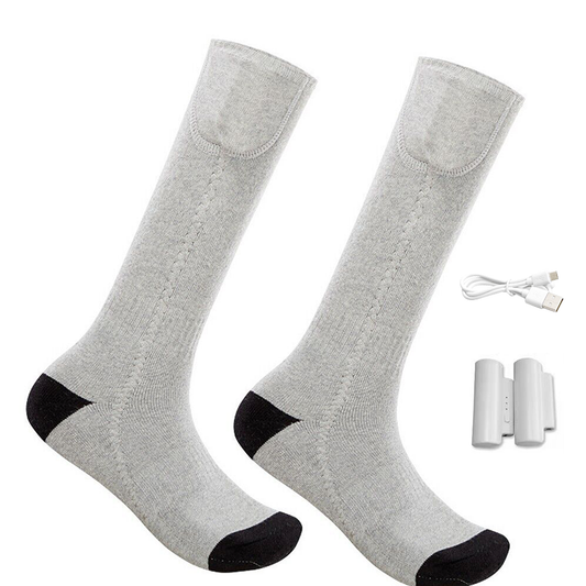 Electric Heated Socks Boot Warmer USB Rechargeable - Grey