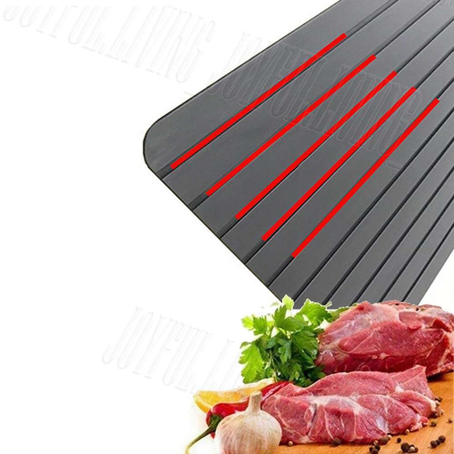 Kitchen Defrosting Tray Metal Plate Frozen Meat Food