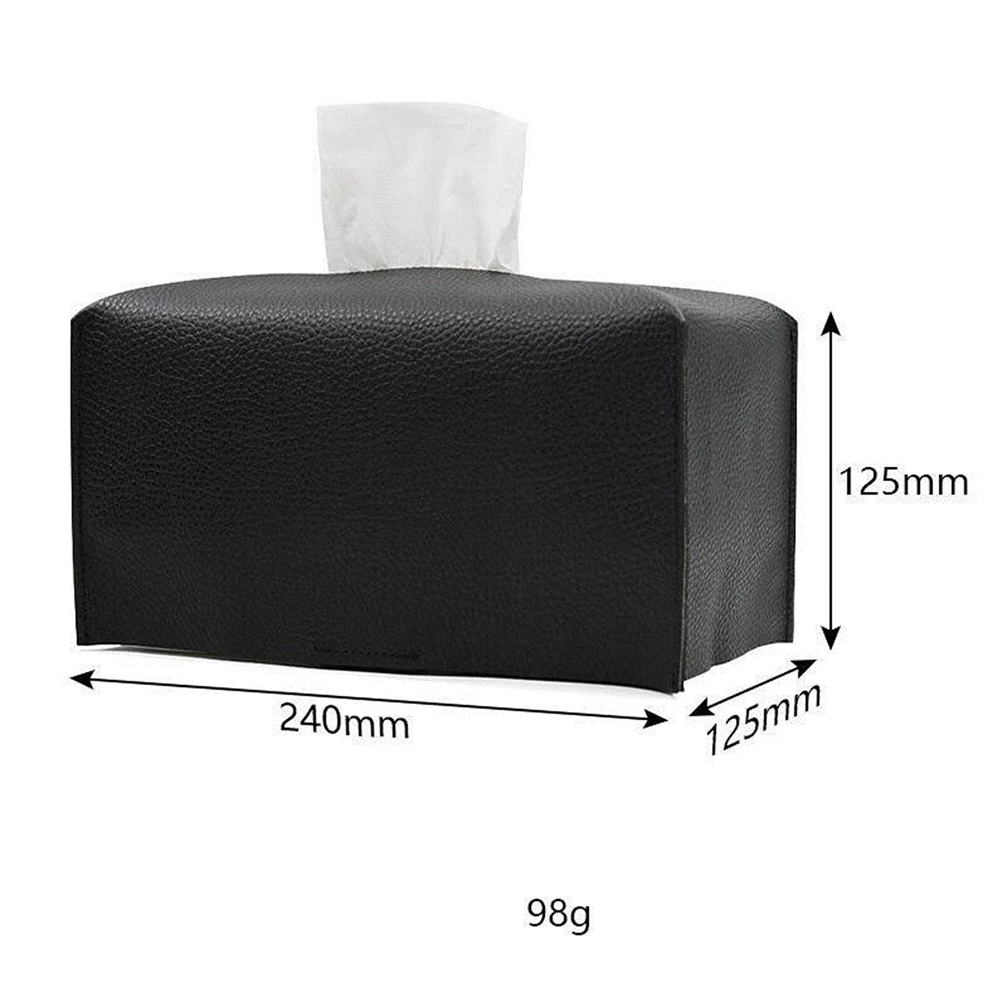 Tissue Box Storage Organizer with Elegant PU Leather Finish - Green