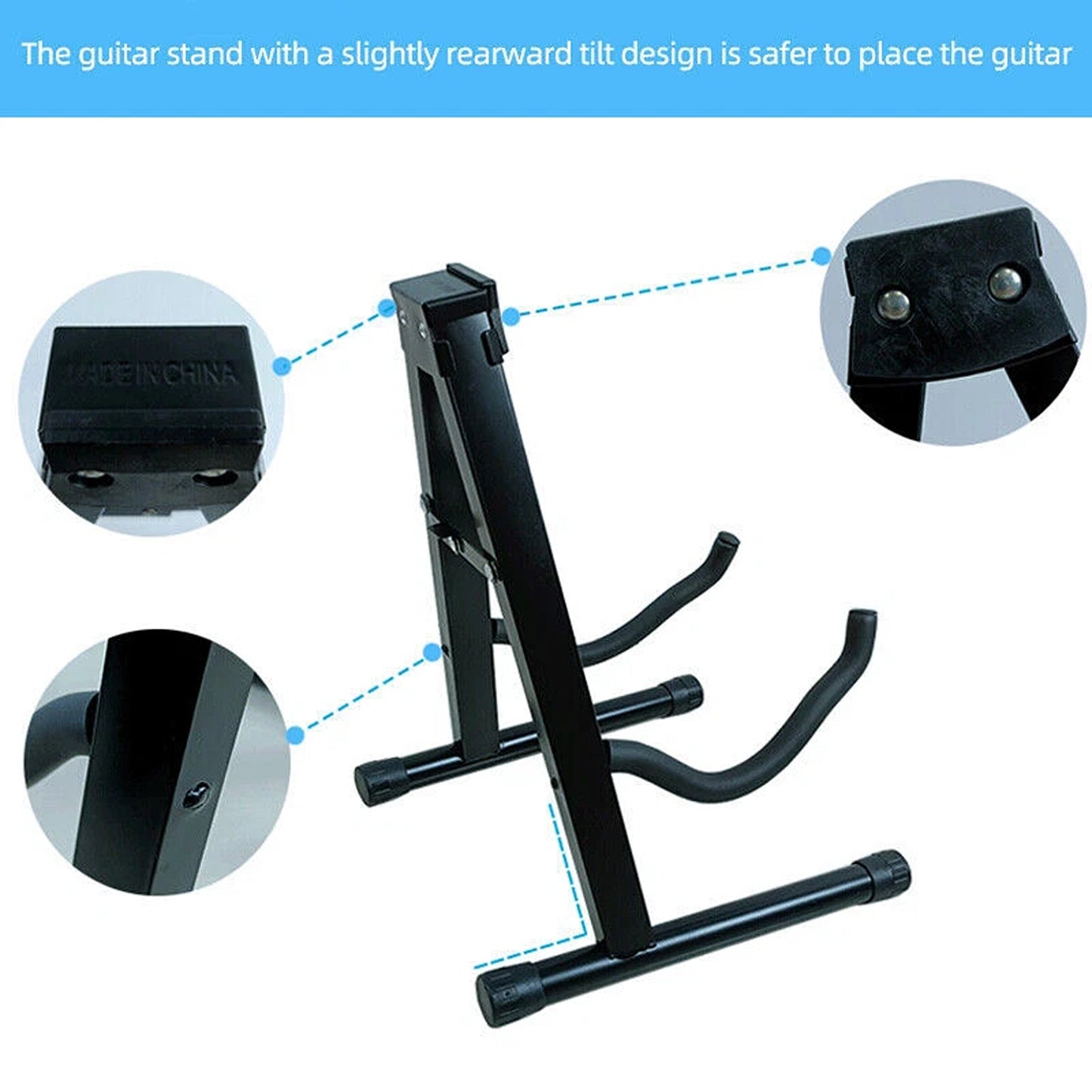 Guitar Stand Rack Folding Design for Gig and Studio Use