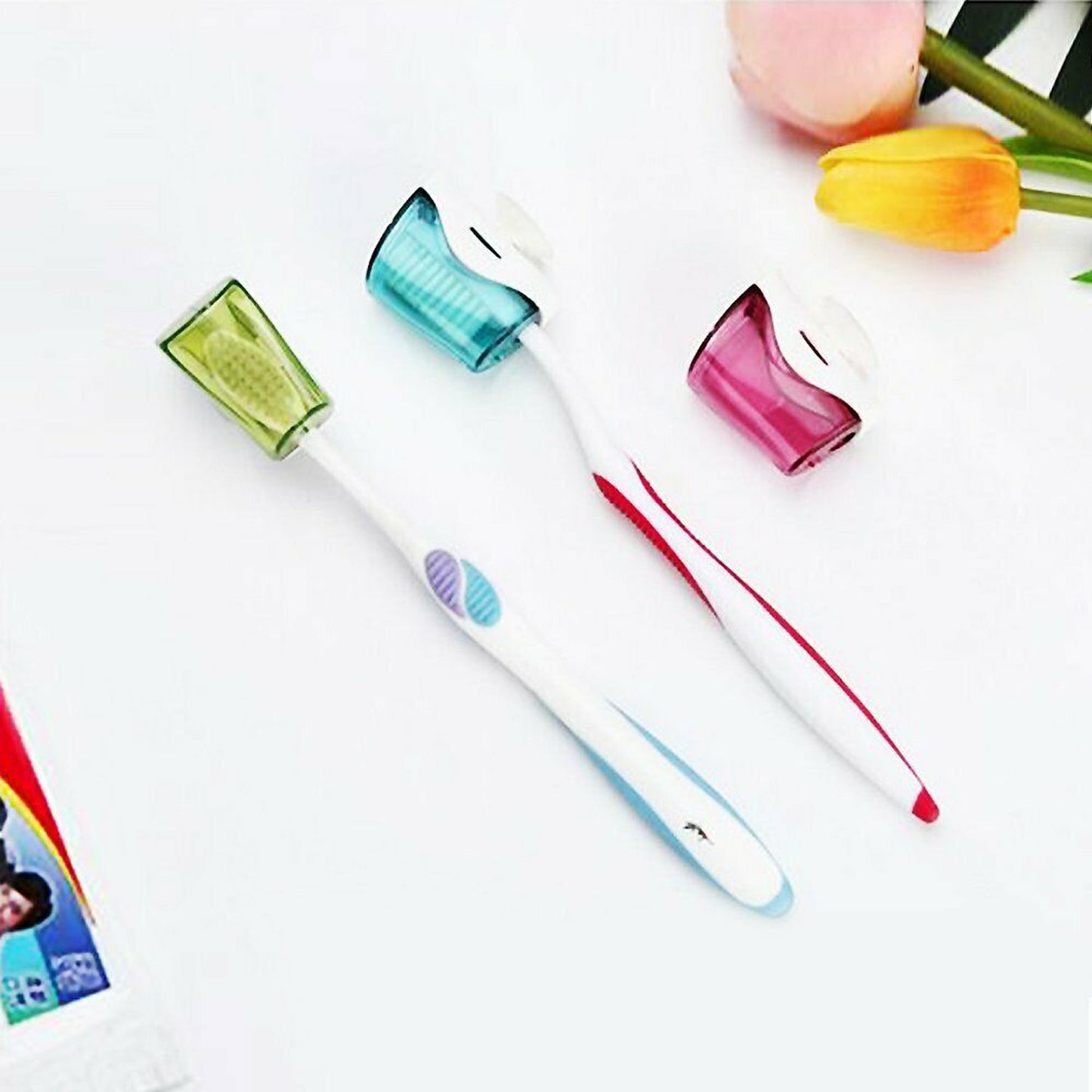 Home Bathroom Wall Mounted Toothbrush Holder - 3x
