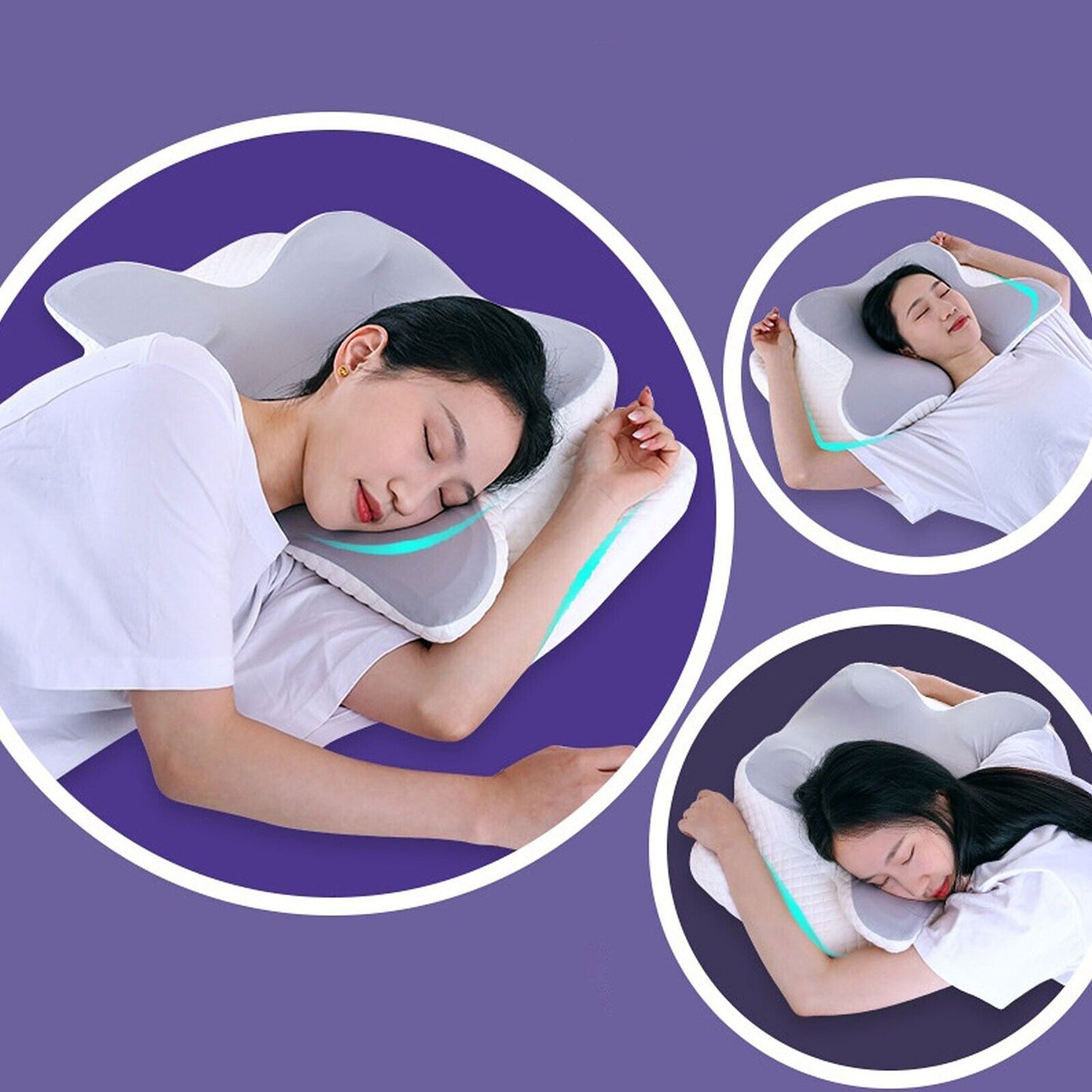 Ergonomic Neck Pillow Memory Foam Orthopedic Pain Relief