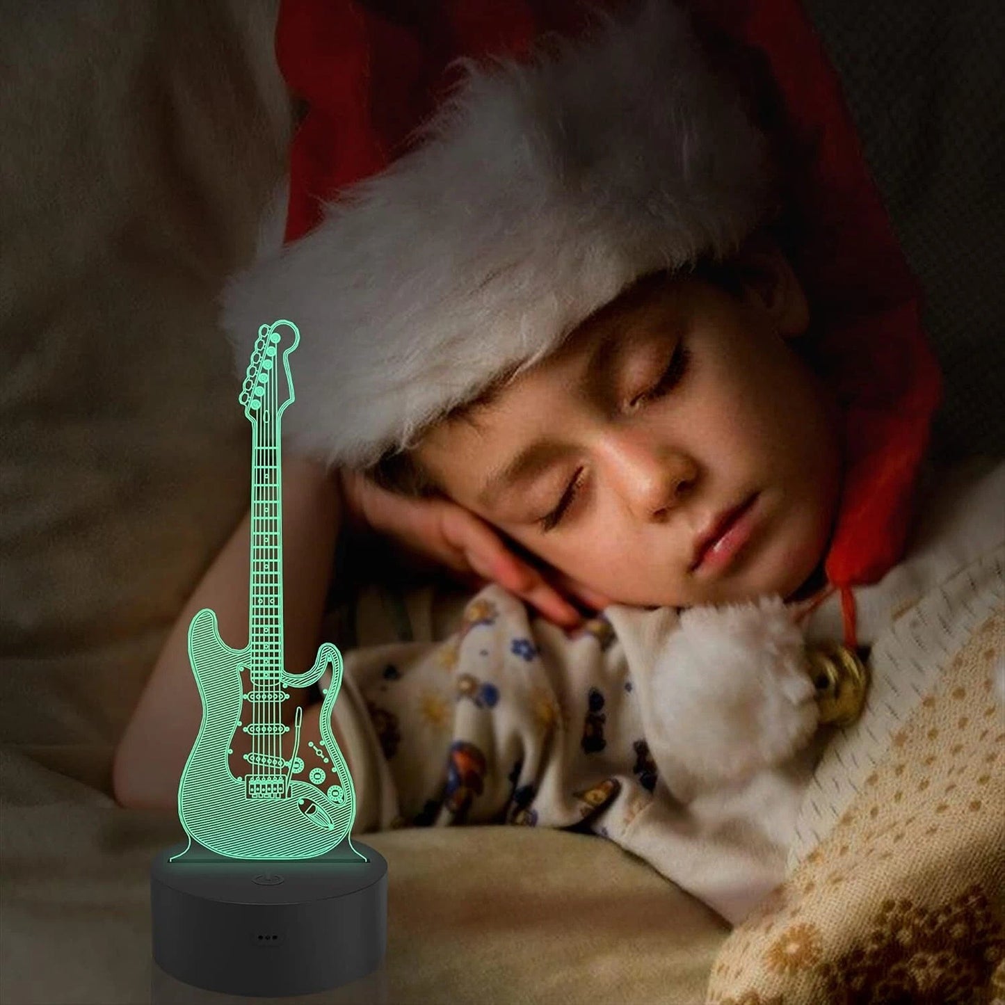 3D Guitar LED Night Light with 16 Colour Gradient and Remote Control