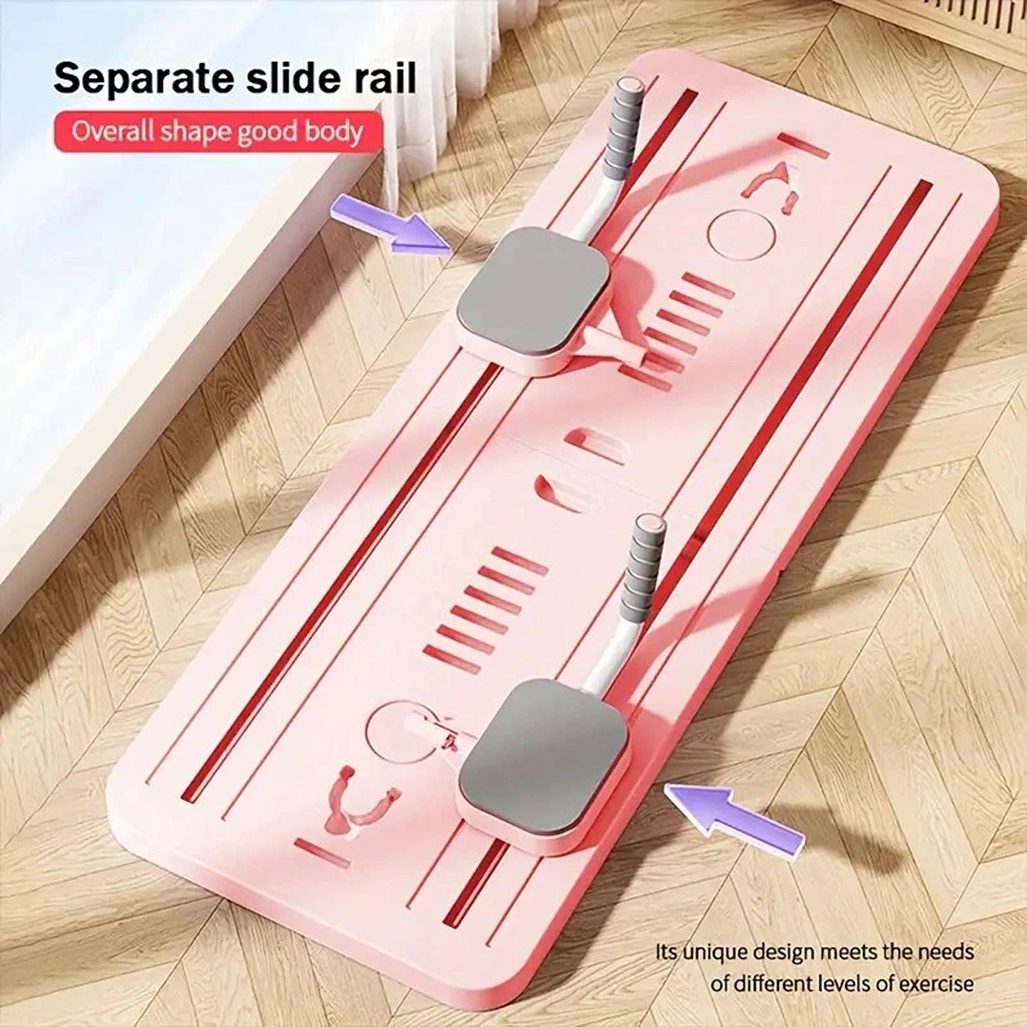 8-in-1 Multifunctional Abdominal Pilates Slide Board for Home Gym