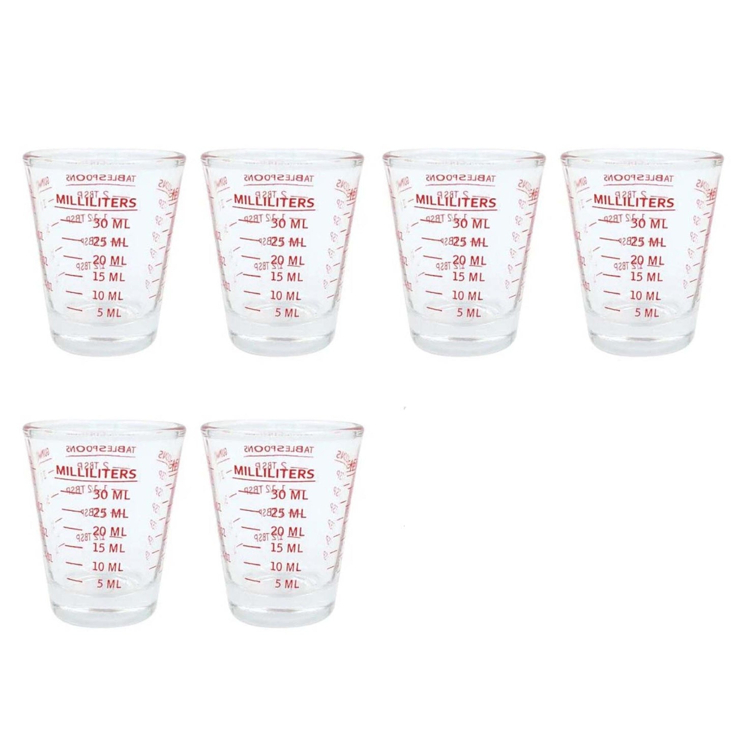Espresso and Cocktail Measuring Cup Set 30ml - 6pcs