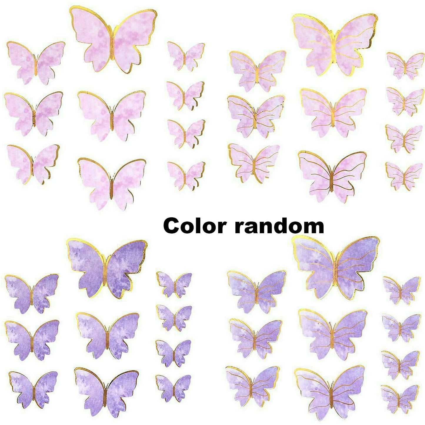 Butterfly Paper Topper Cake Happy Birthday Theme Festival Decoration DIY - 20x