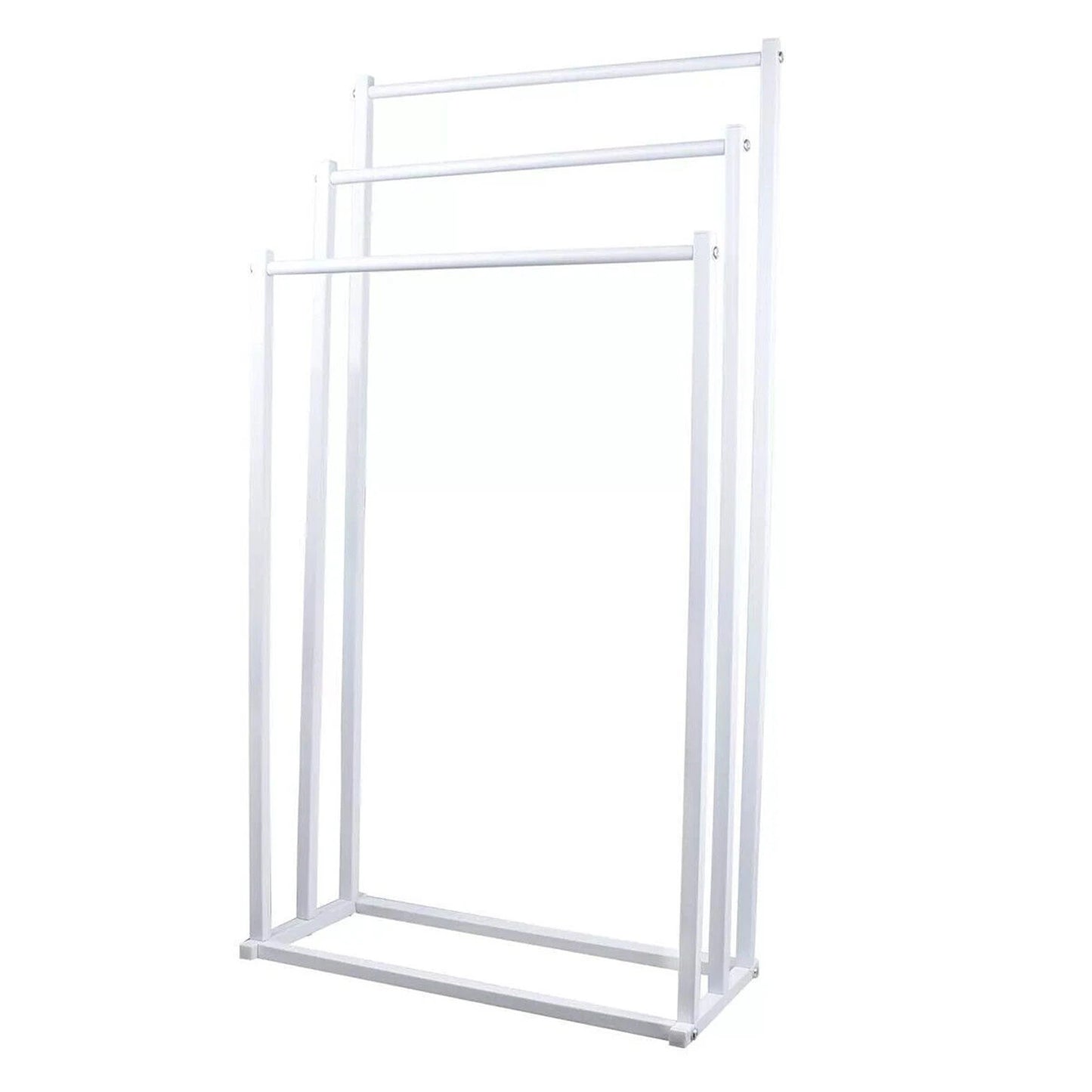 3 Tier Freestanding Metal Towel Rack with Drying Bars