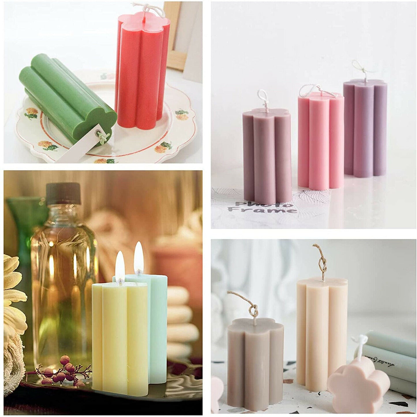 Flower Shape Aromatherapy Candle Mold - Transparent
