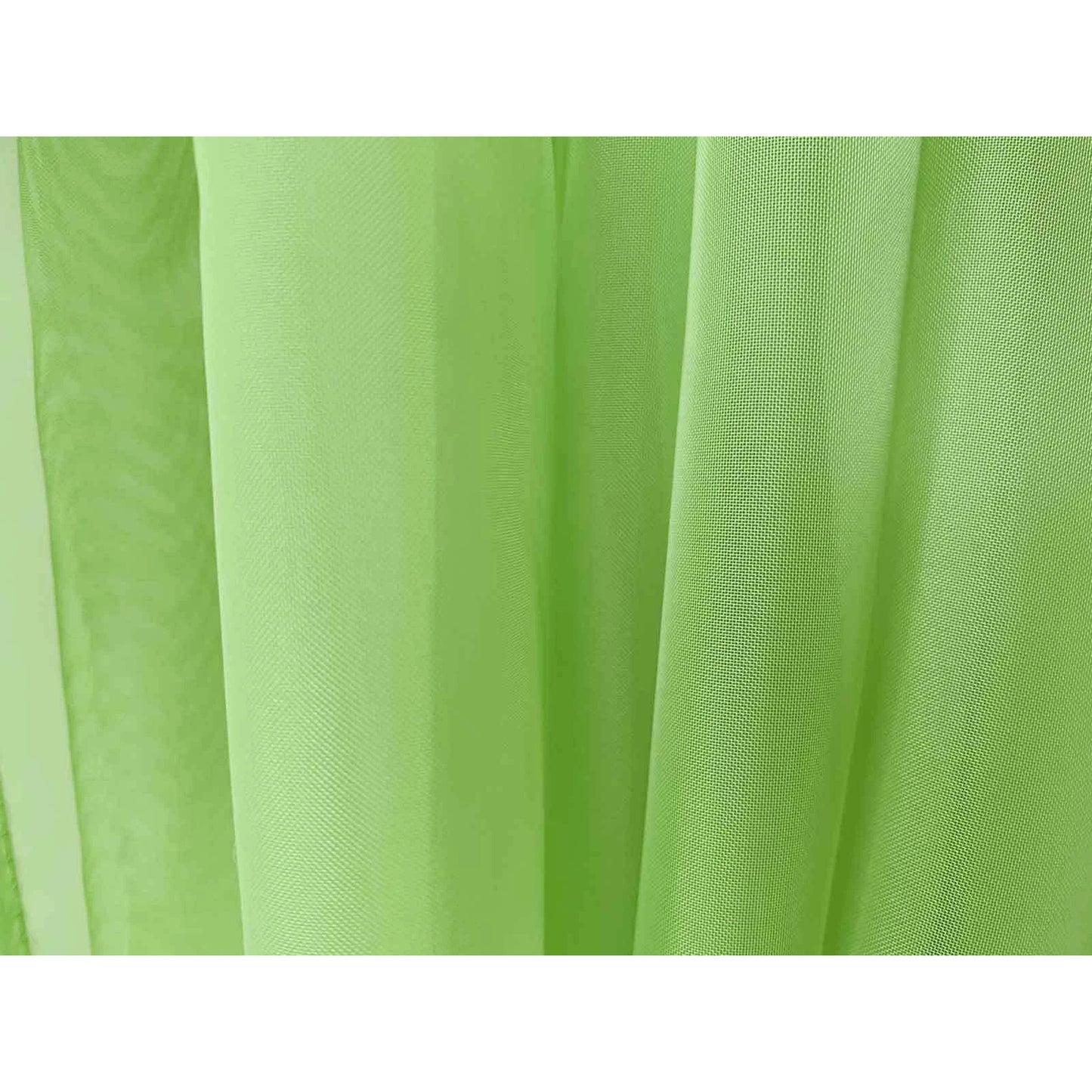 Lime Green 2 Panel Sheer Organza Voile Curtains Rod Pocket Window Drape 140x213cm