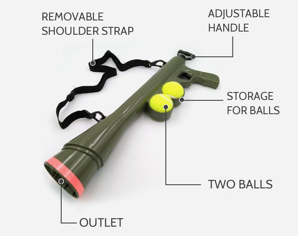 Pet Dogs Outdoor Playing Tennis Ball Launcher Toy