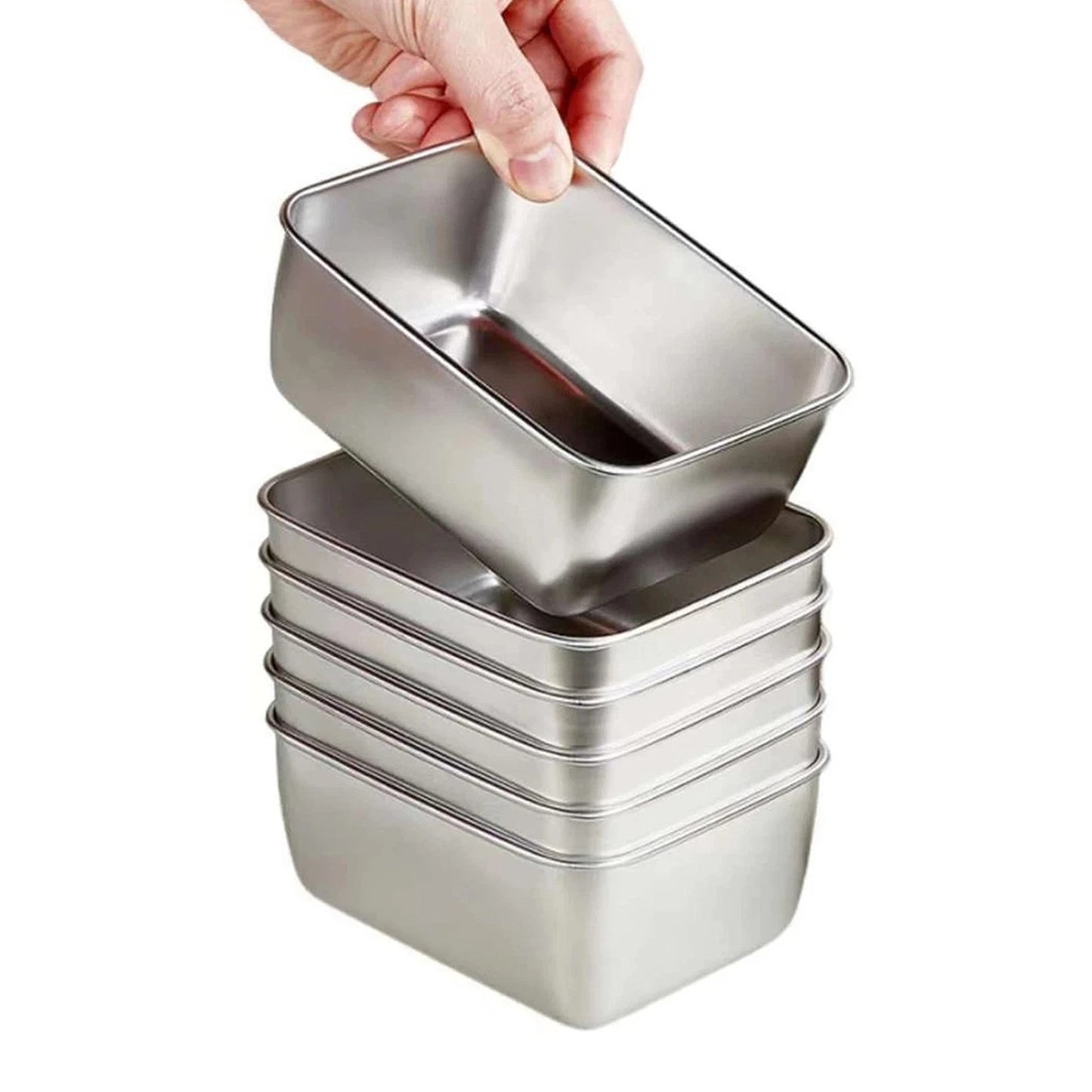 10 Pack Stainless Steel Food Storage Boxes with Secure Lids