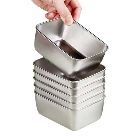 10 Pack Stainless Steel Food Storage Boxes with Secure Lids