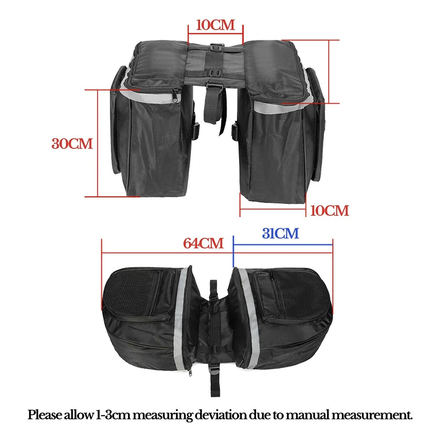 Waterproof Bicycle Rear Rack Pannier Bag Bike Seat Carrier Storage Bag