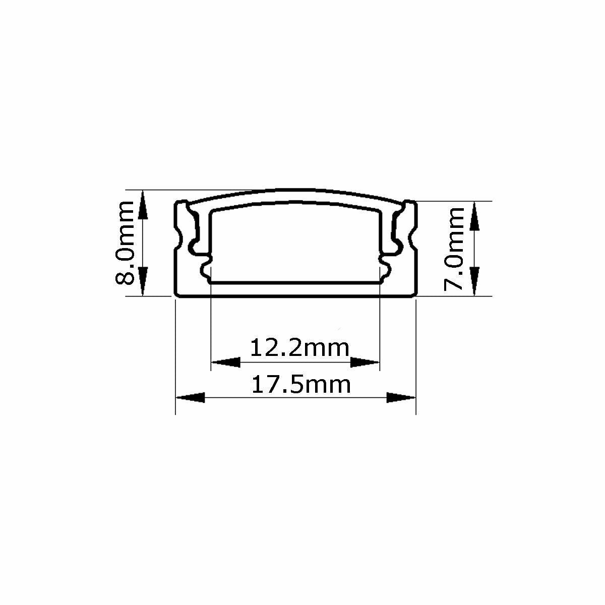 Thin Aluminium LED Strip Lights - White 10x1m