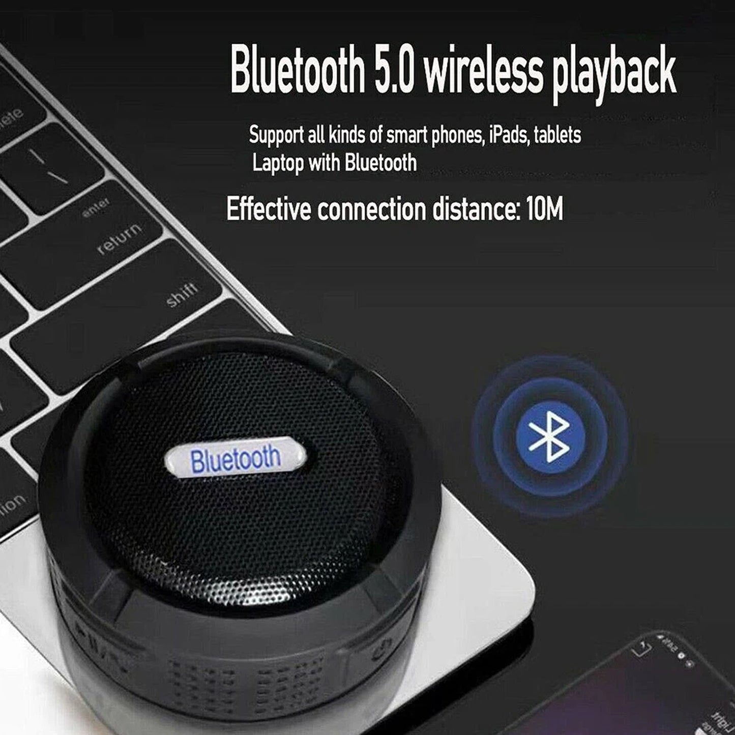 Portable Bluetooth Shower Speaker Waterproof Wireless for Car