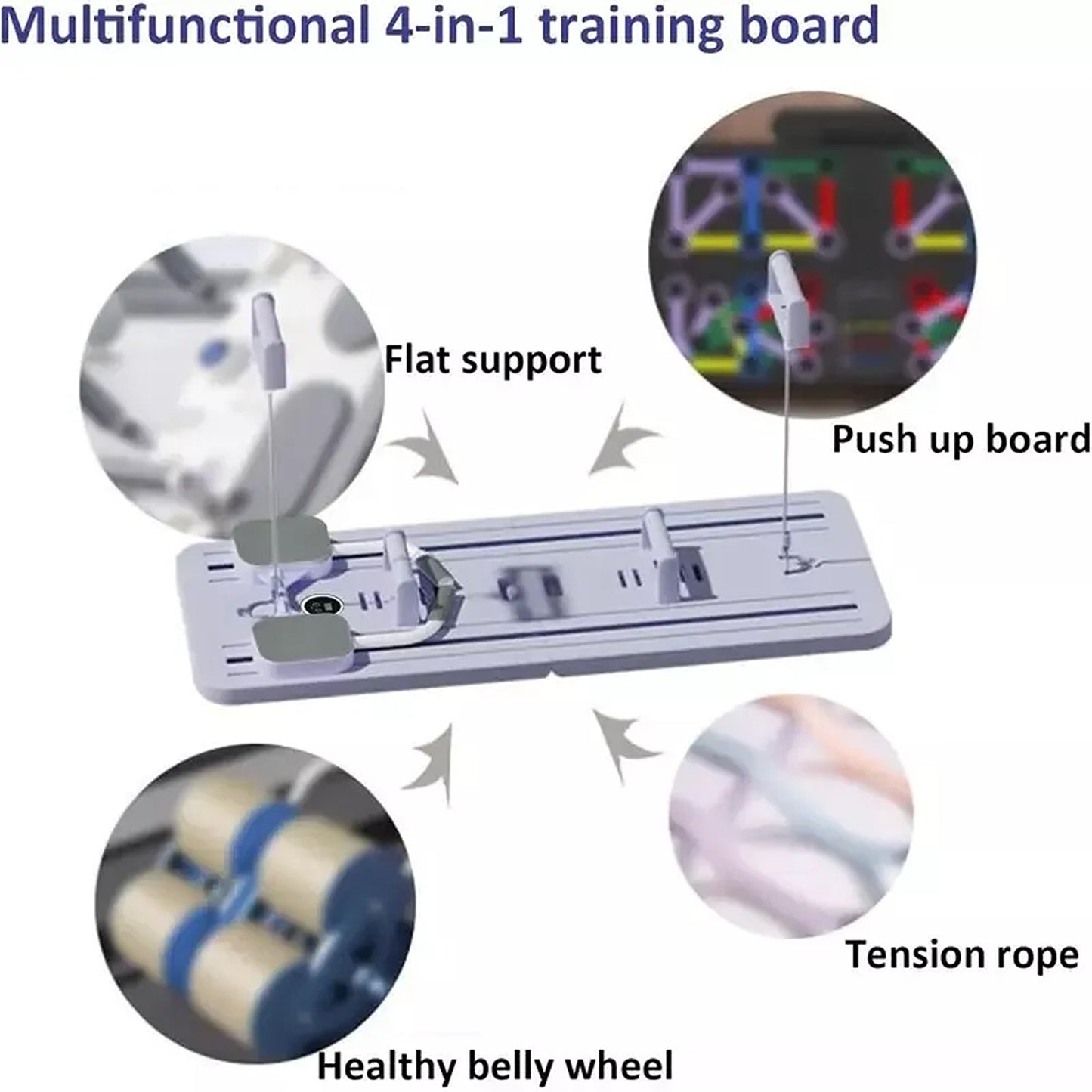 8-in-1 Multifunctional Abdominal Pilates Slide Board for Home Gym