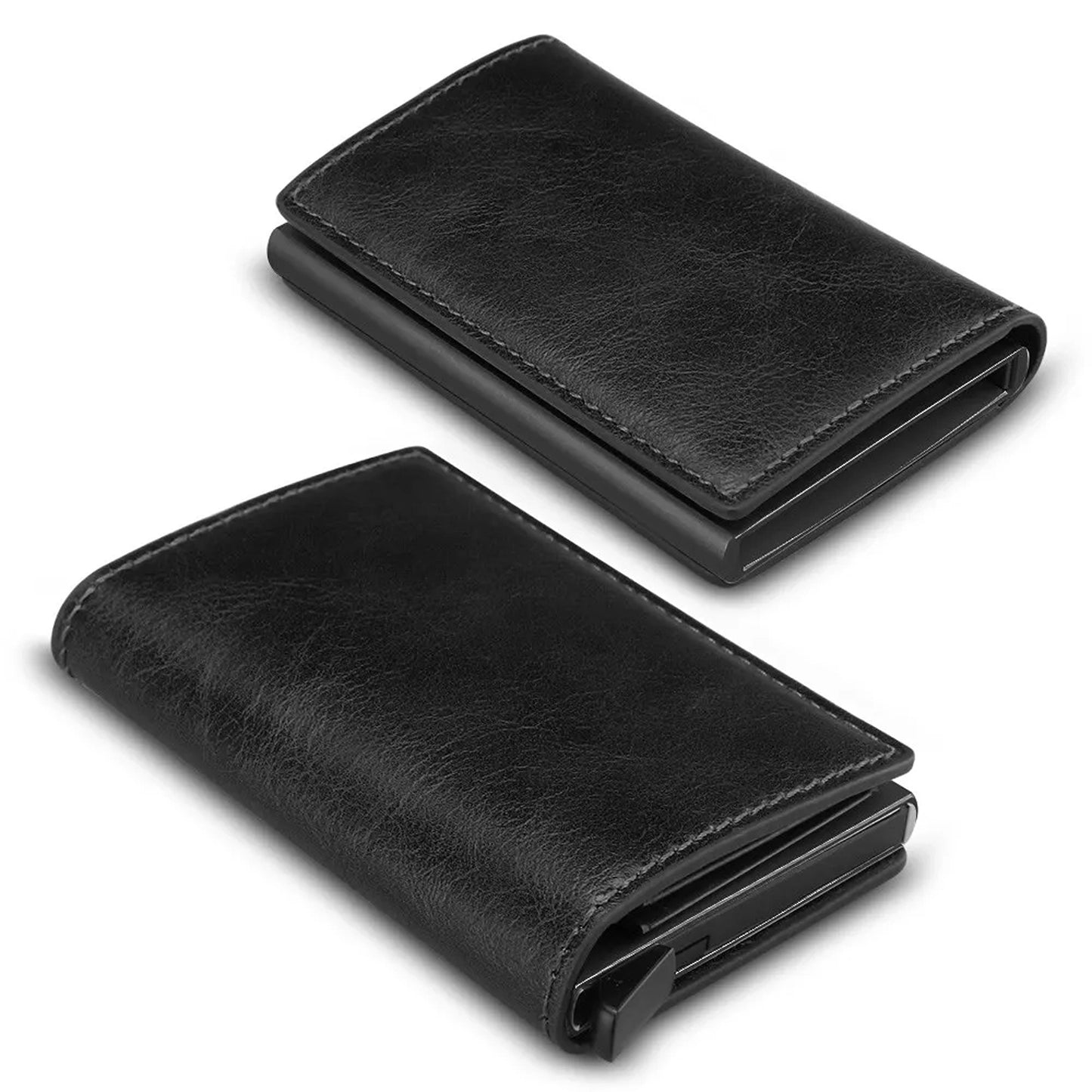 Mens RFID Blocking Leather Wallet with Credit Card Holder and Money Clip